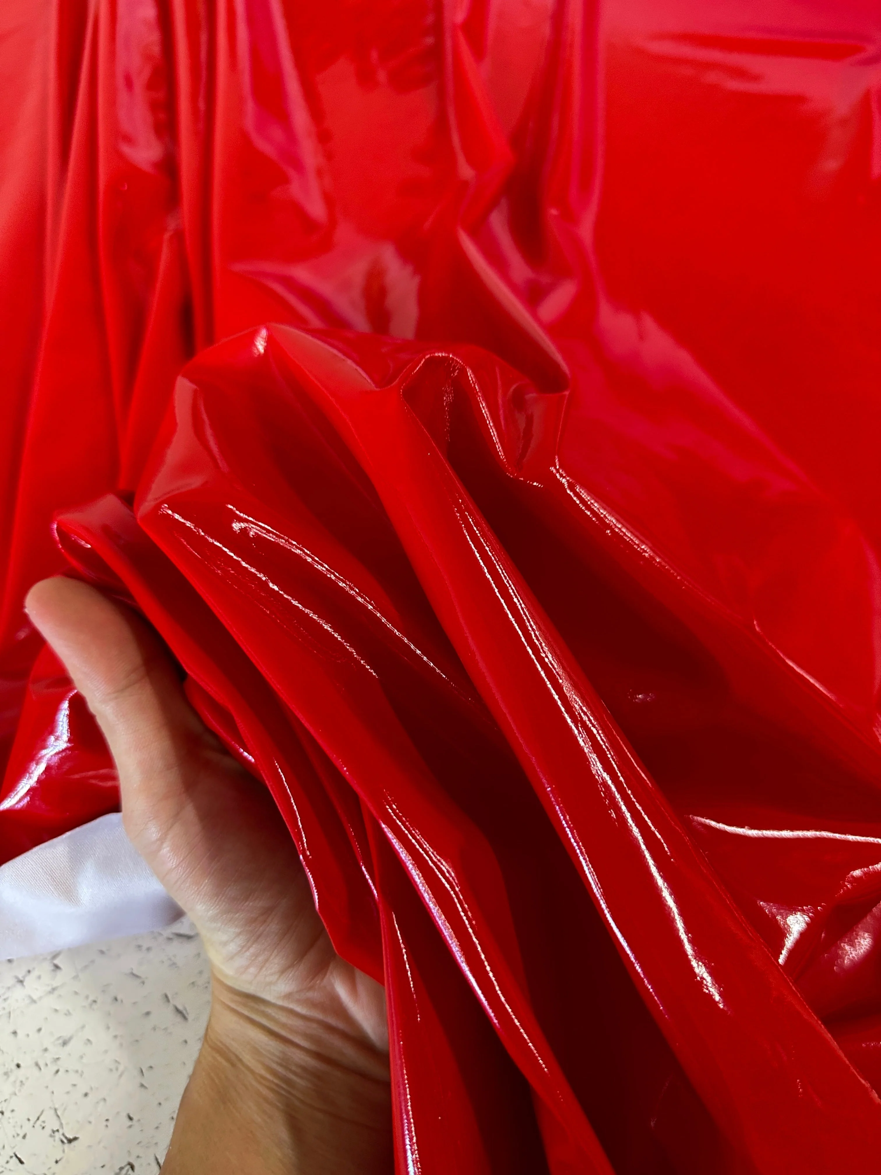 Red Glossy Stretch Patent Leather/Latex - Image 9