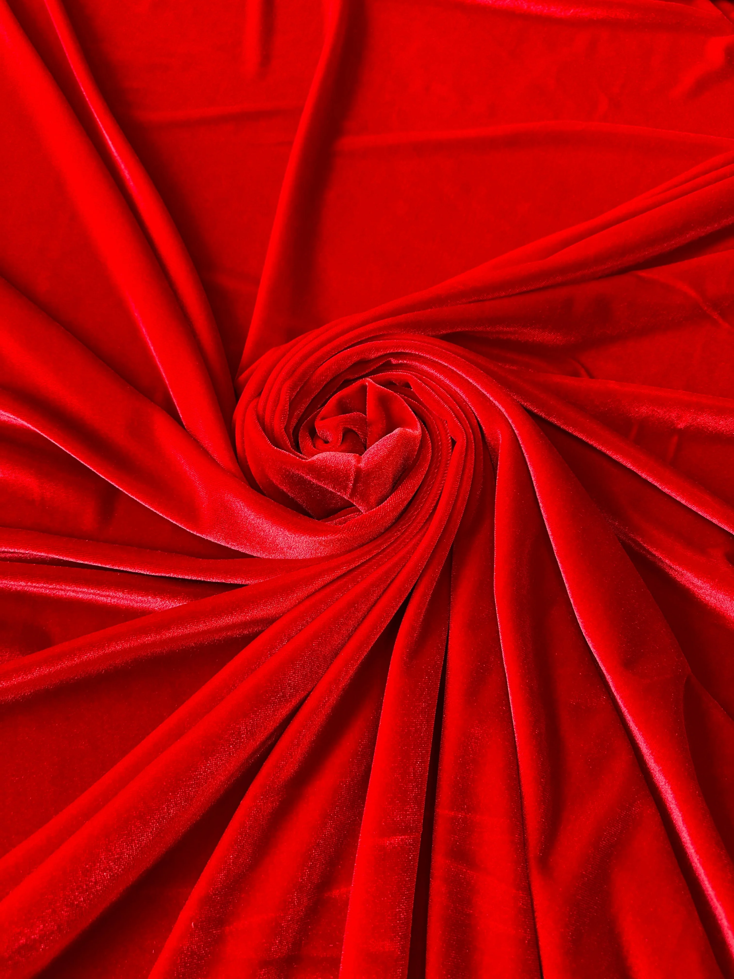 Red Stretch Velvet - Image 4