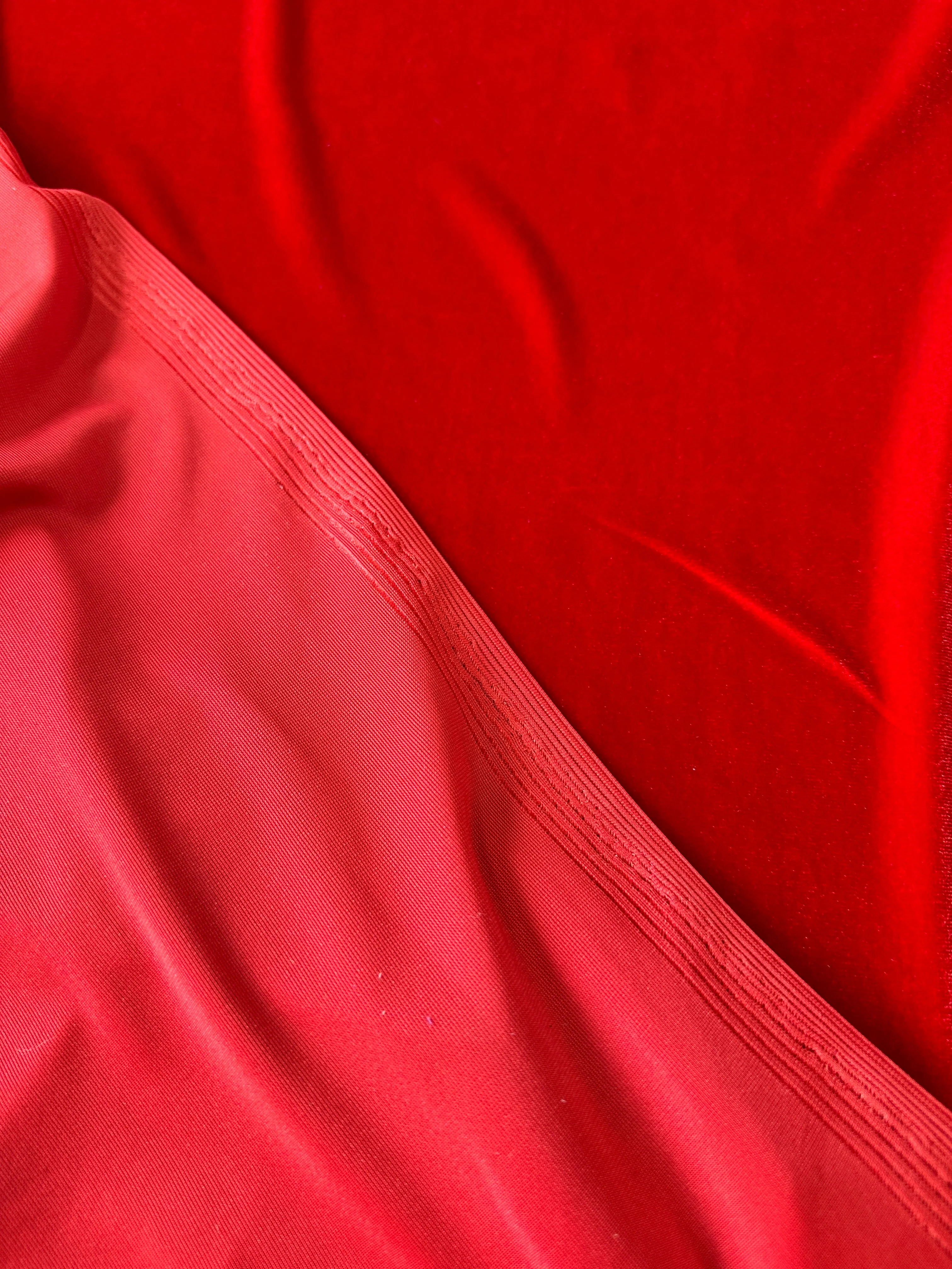 Red Stretch Velvet - Image 7