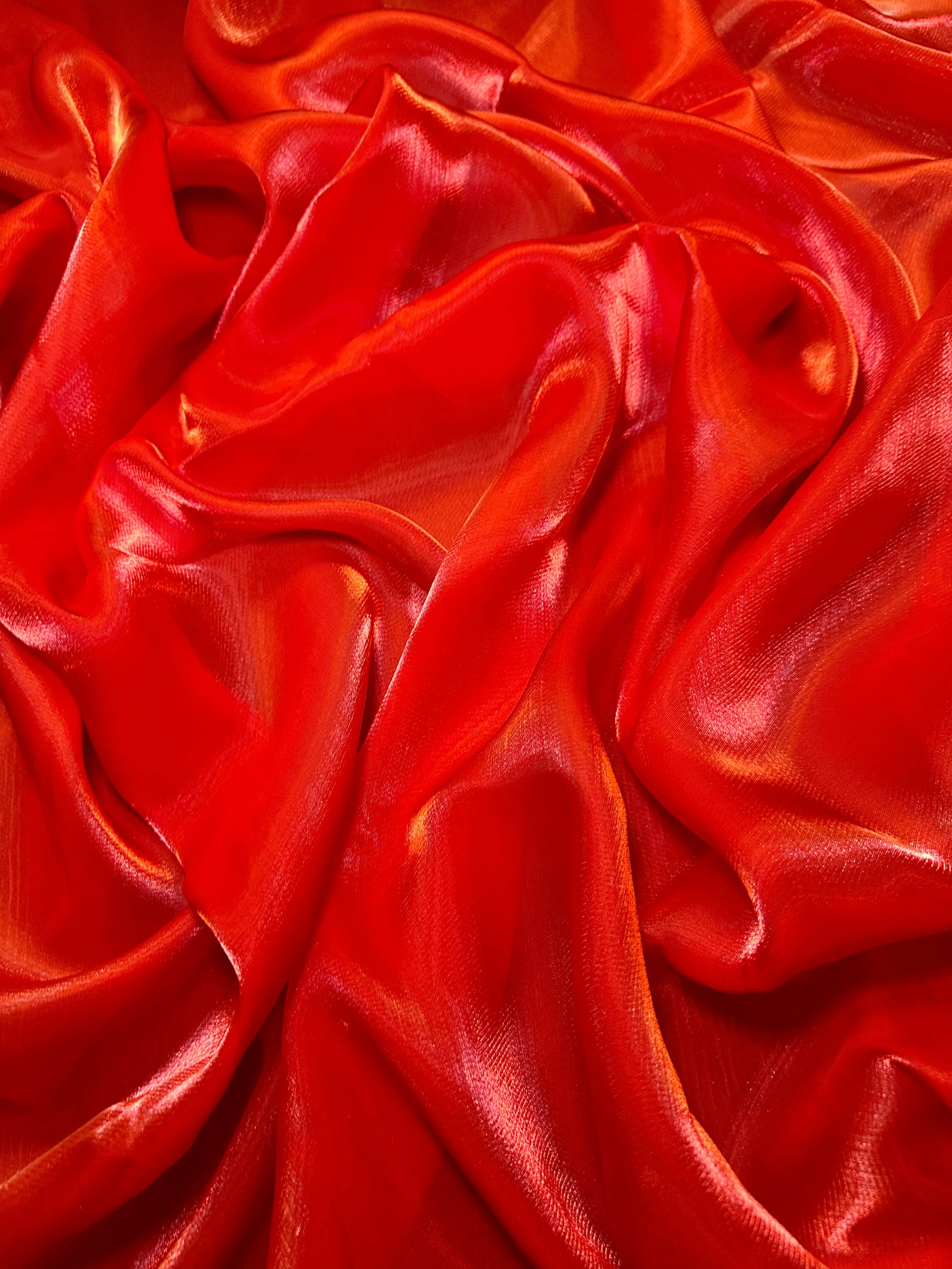 Red Water Liquid Shimmery Chiffon - Image 5