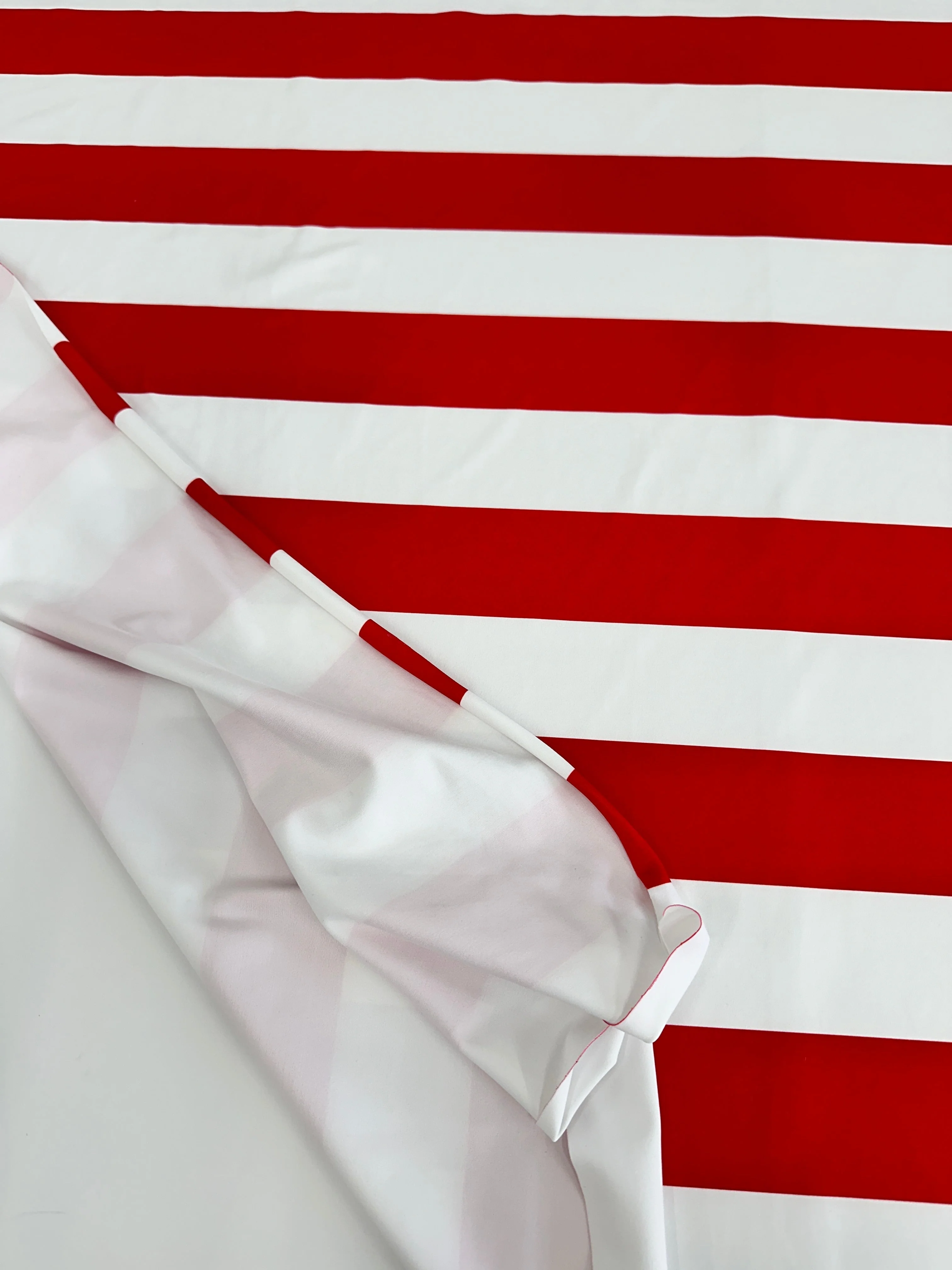 Red White Stripped Nylon Spandex - Image 6