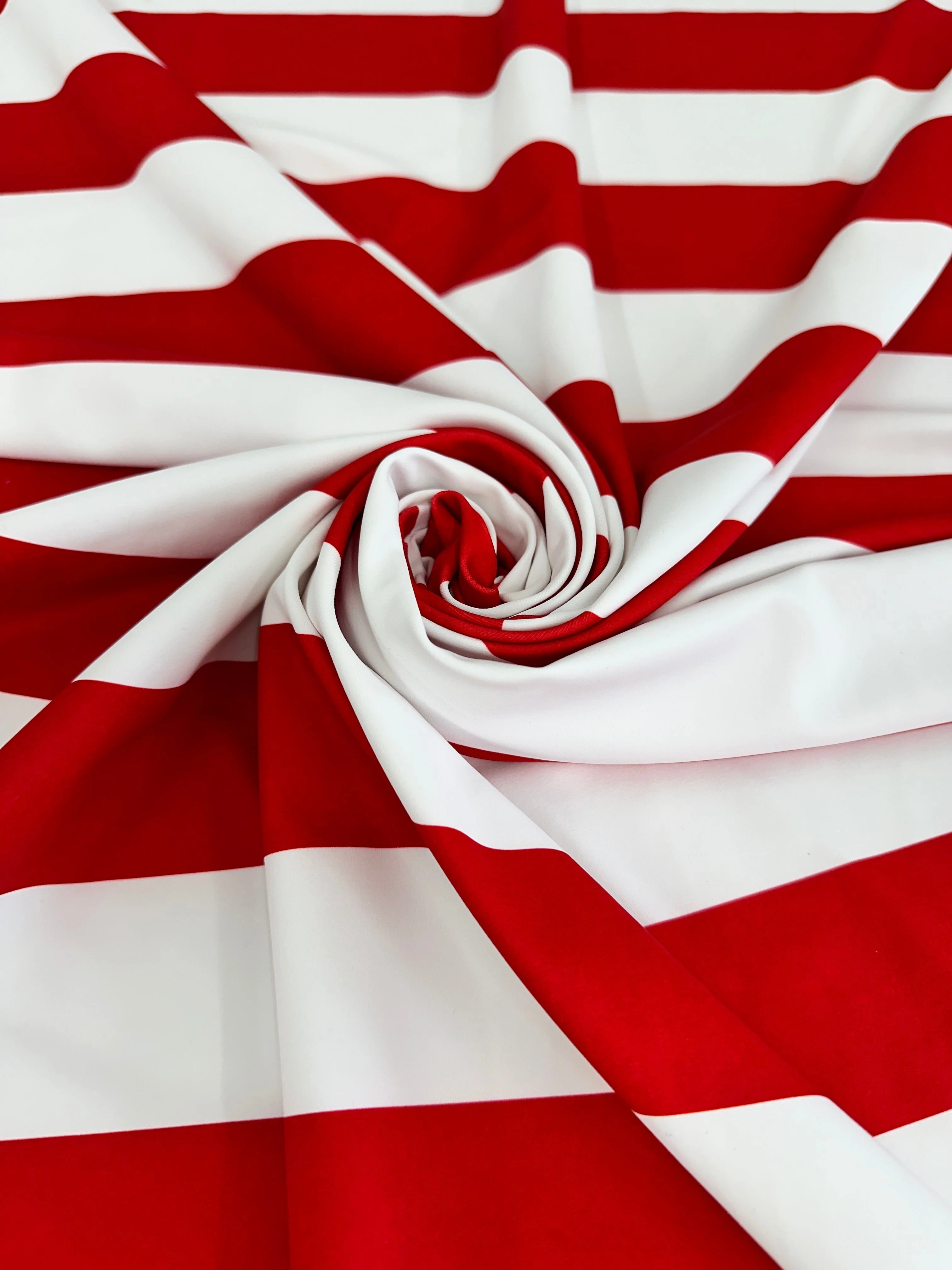 Red White Stripped Nylon Spandex - Image 8