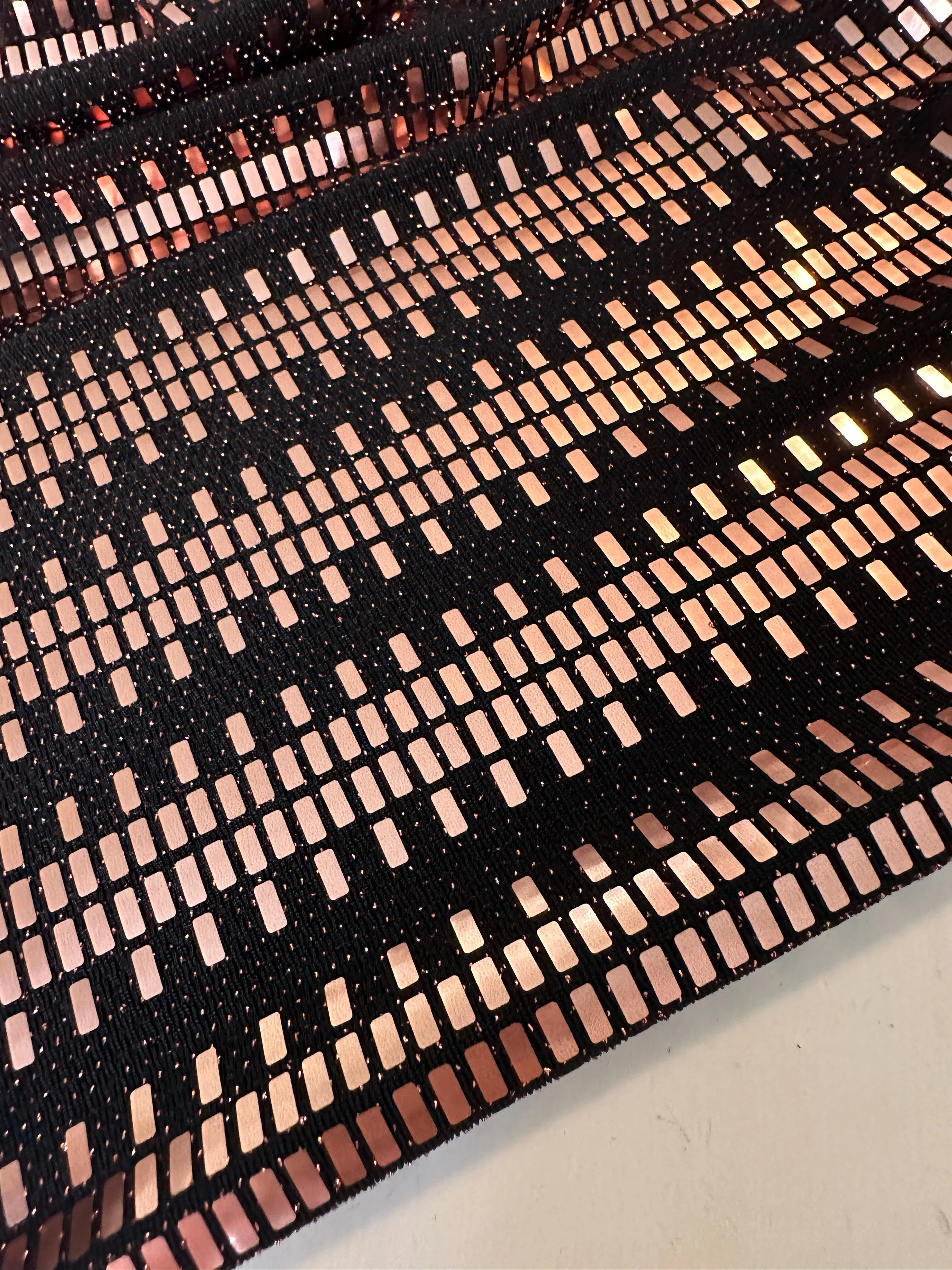 Rose Gold Foiled Mirror Sequin on Knit - Image 7