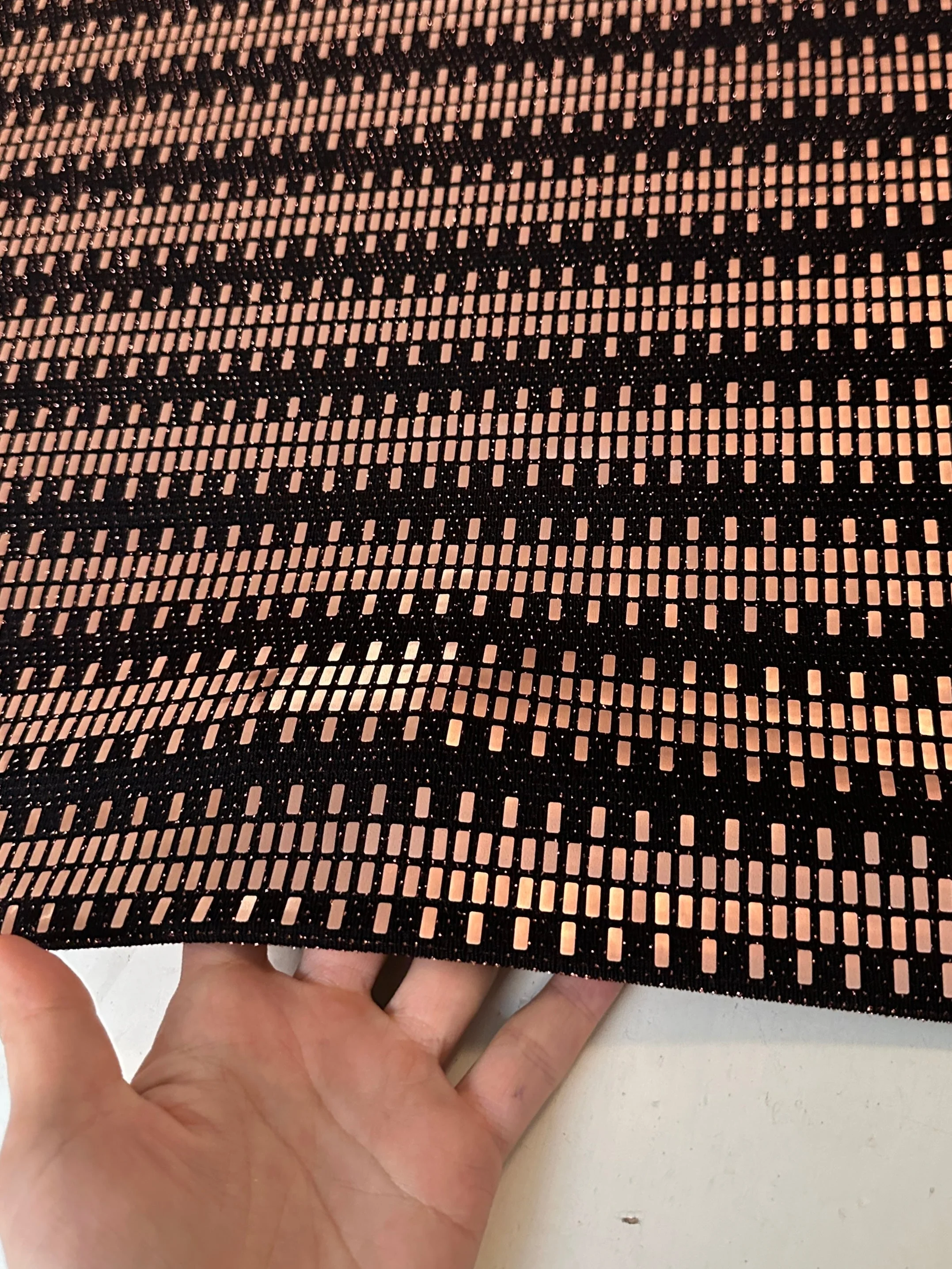 Rose Gold Foiled Mirror Sequin on Knit - Image 9