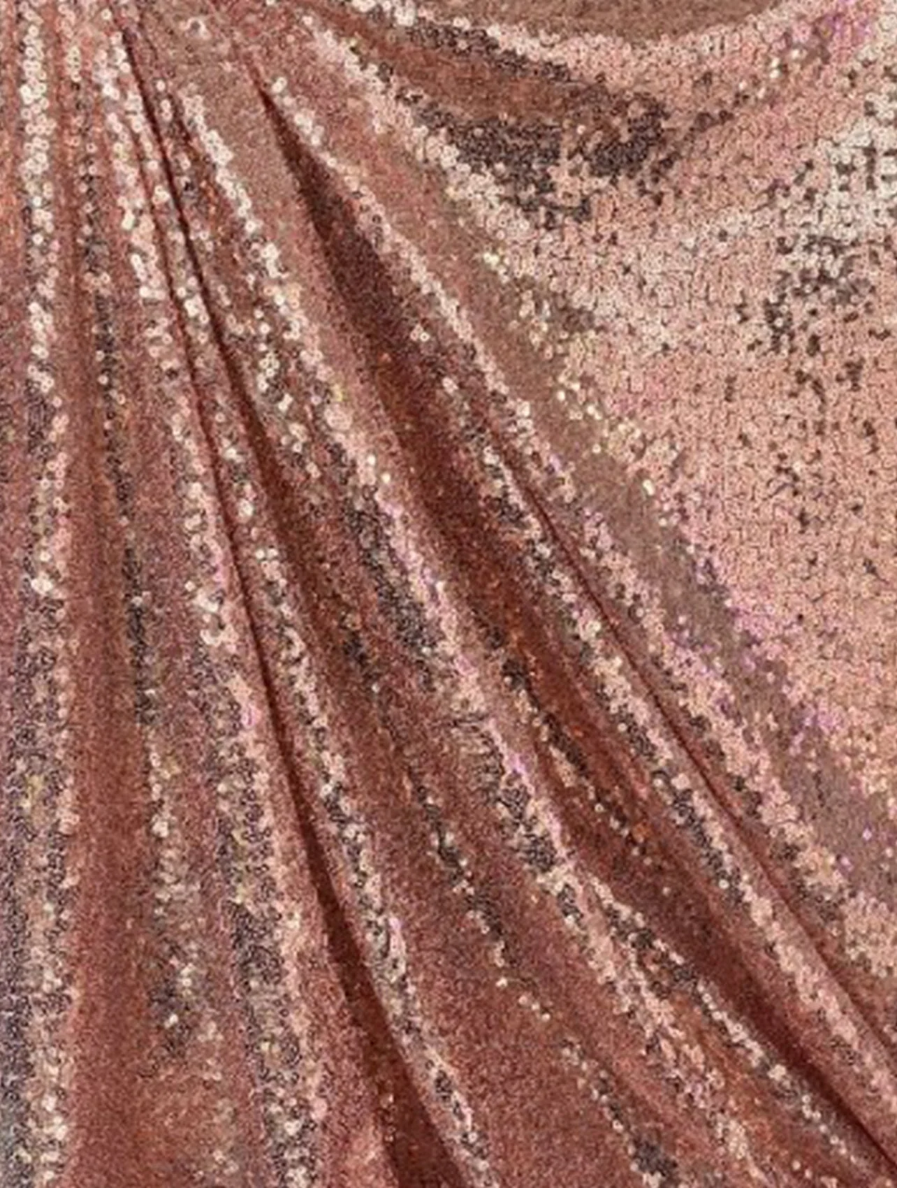 Rose Gold Stretch Sequin on Mesh - Image 7