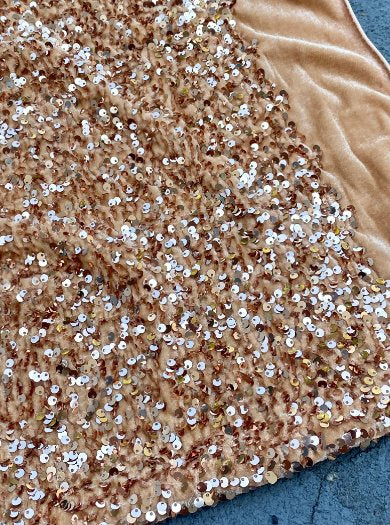 Rose Gold Sequin on Velvet - Image 3