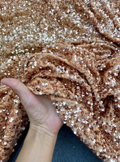 Rose Gold Sequin on Velvet - Image 4