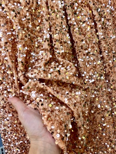 Rose Gold Sequin on Velvet - Image 8