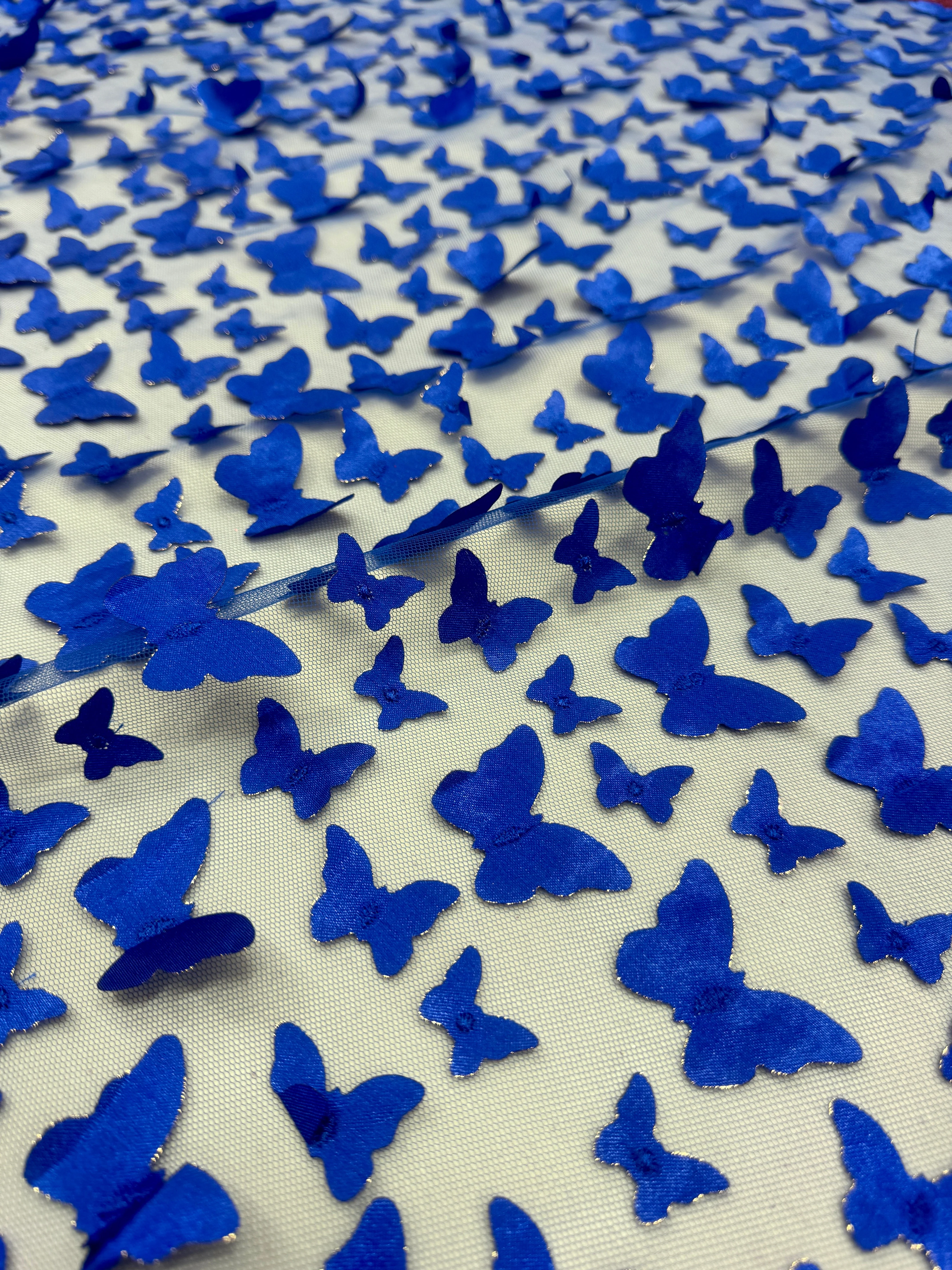 Royal Blue 3D Butterfly Lace - Image 9