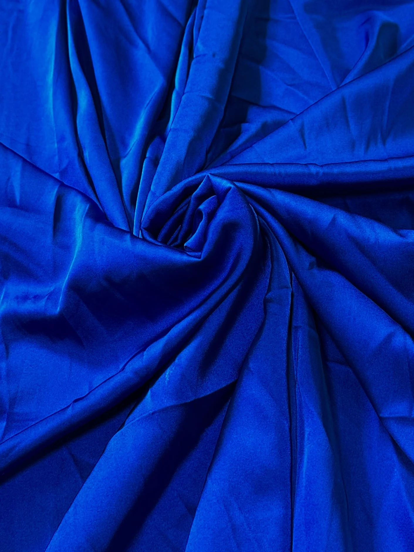 Royal Blue Stretch Crepe Back Satin - Image 2