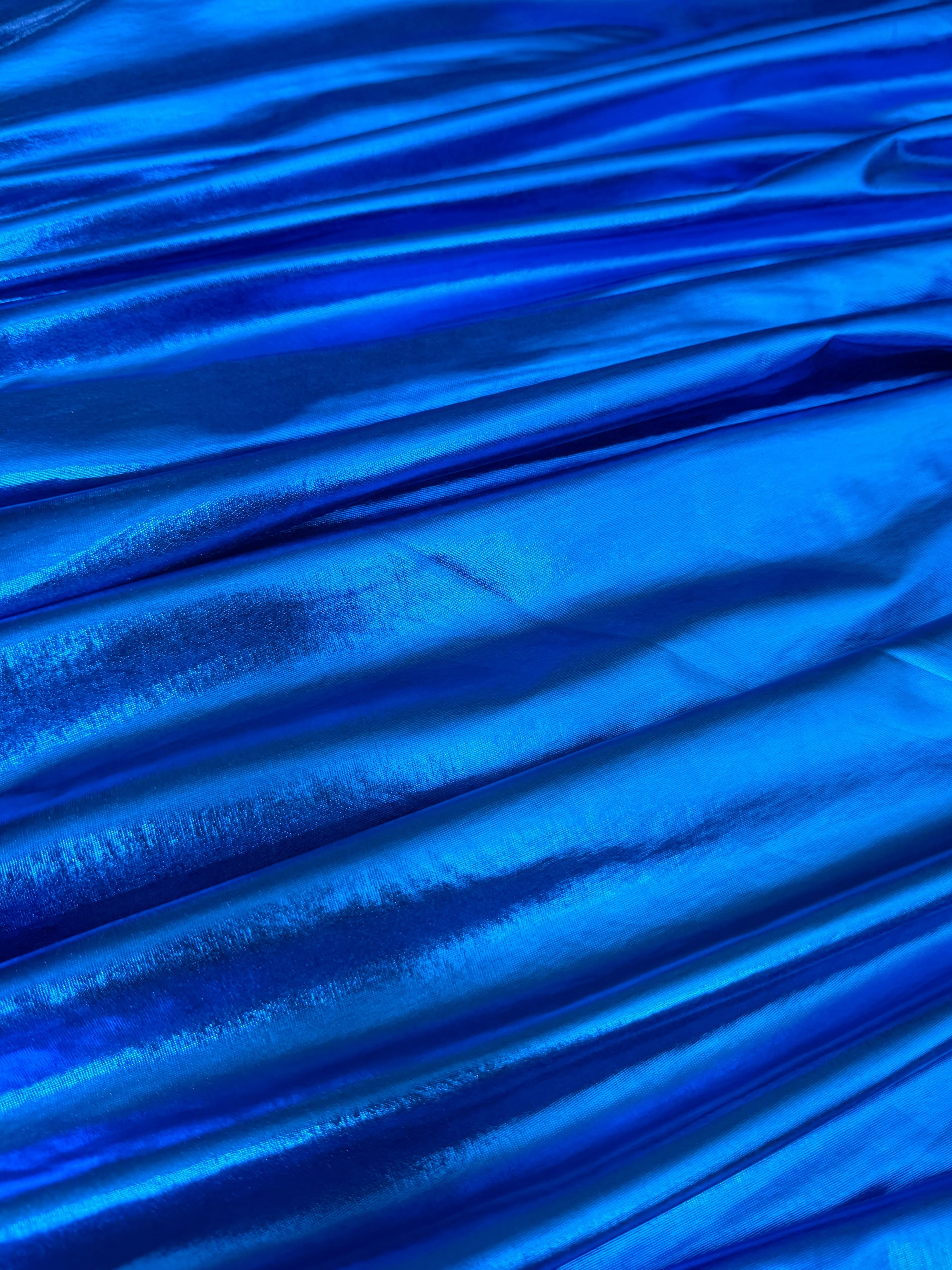 Royal Blue Coated Spandex Pleather - Image 10
