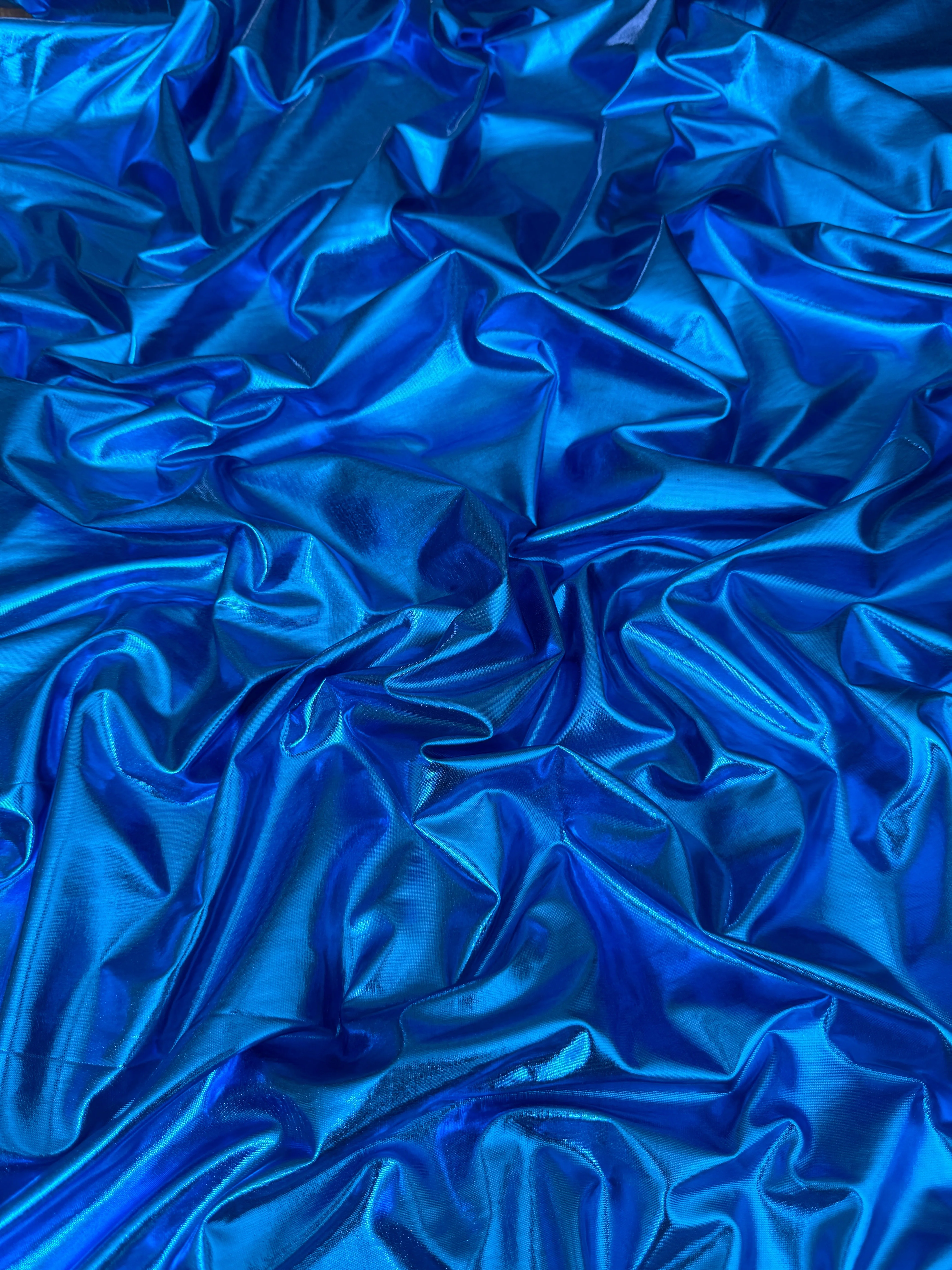 Royal Blue Coated Spandex Pleather - Image 2