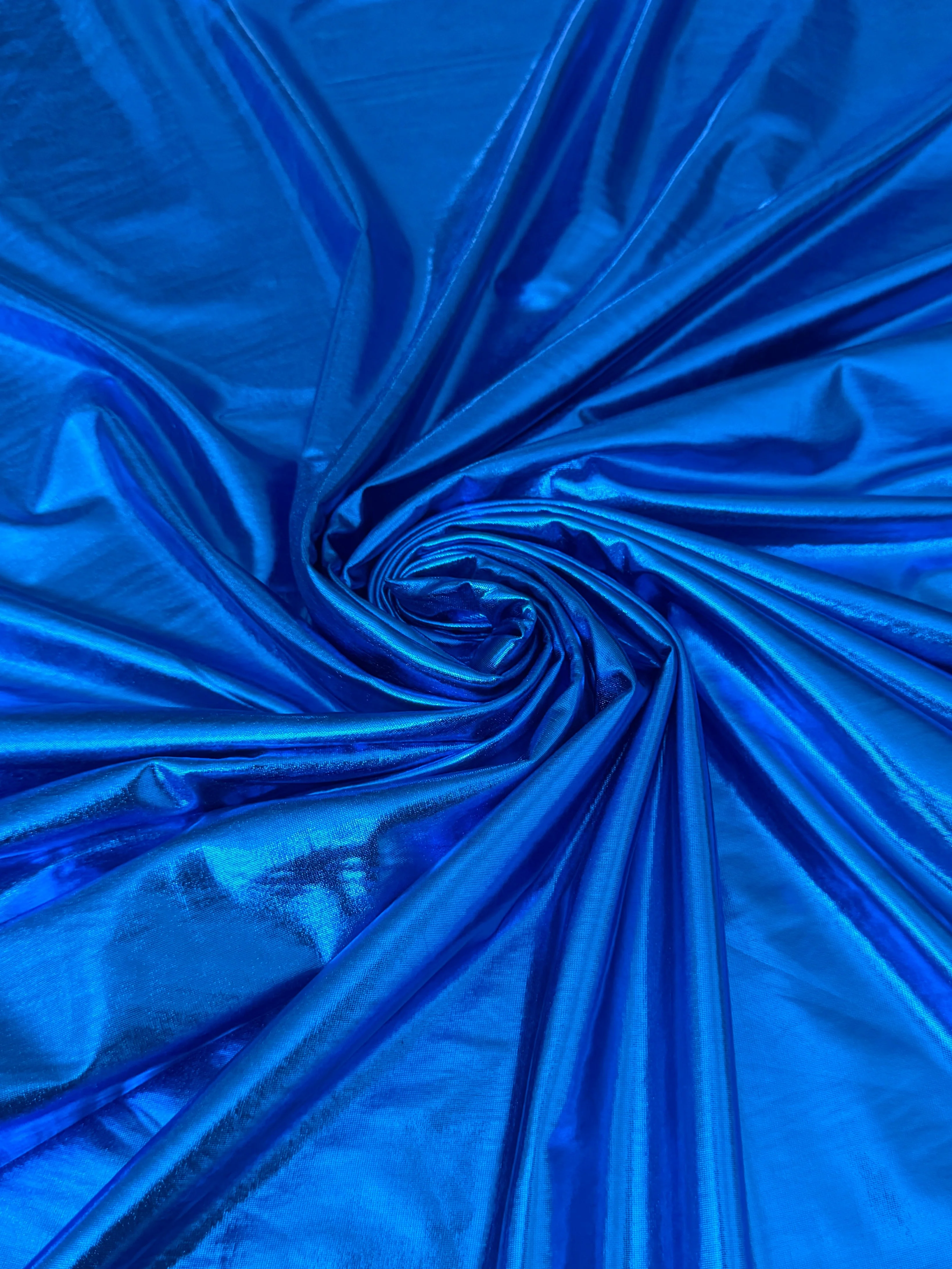 Royal Blue Coated Spandex Pleather - Image 7