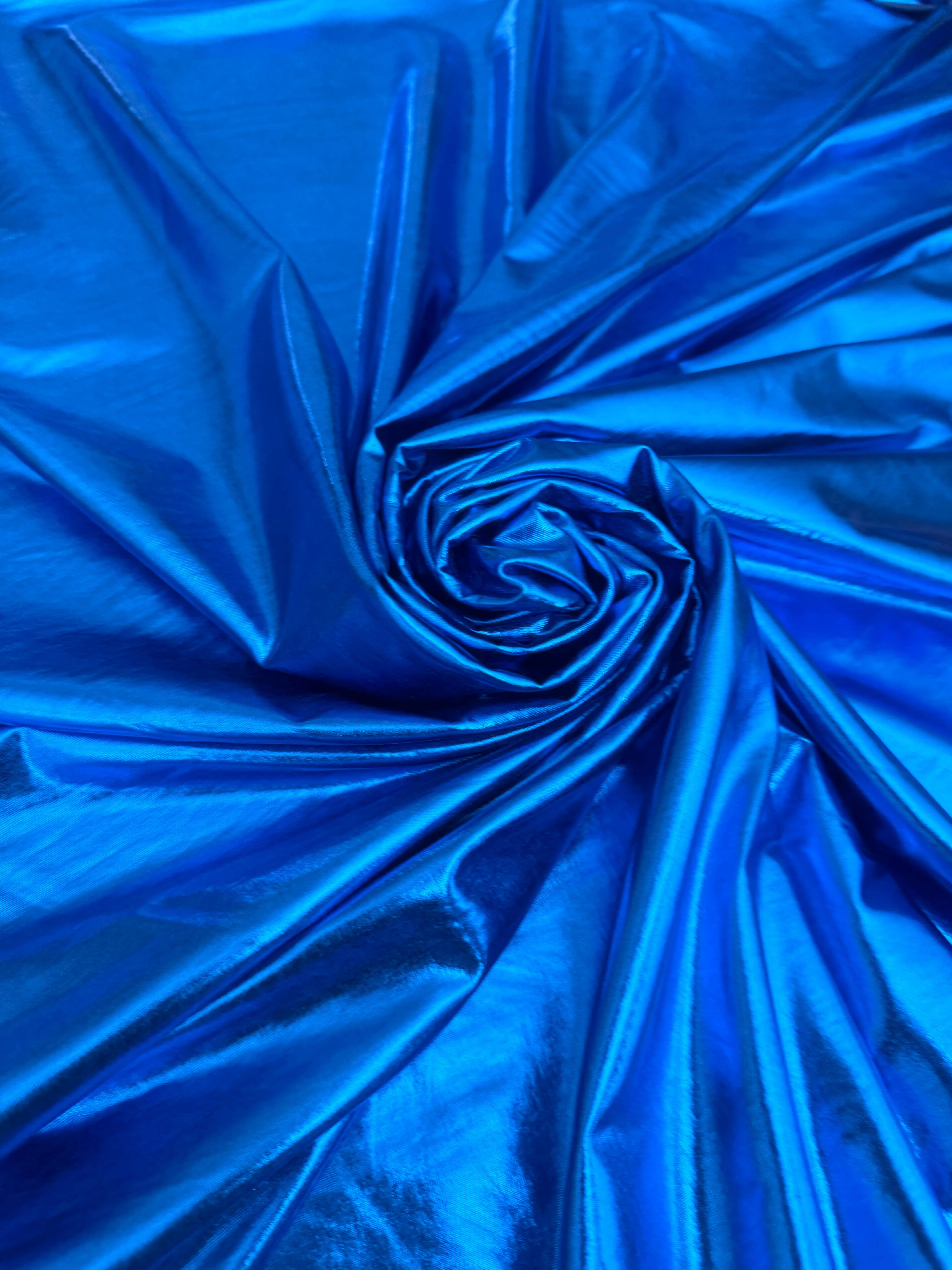 Royal Blue Coated Spandex Pleather - Image 9