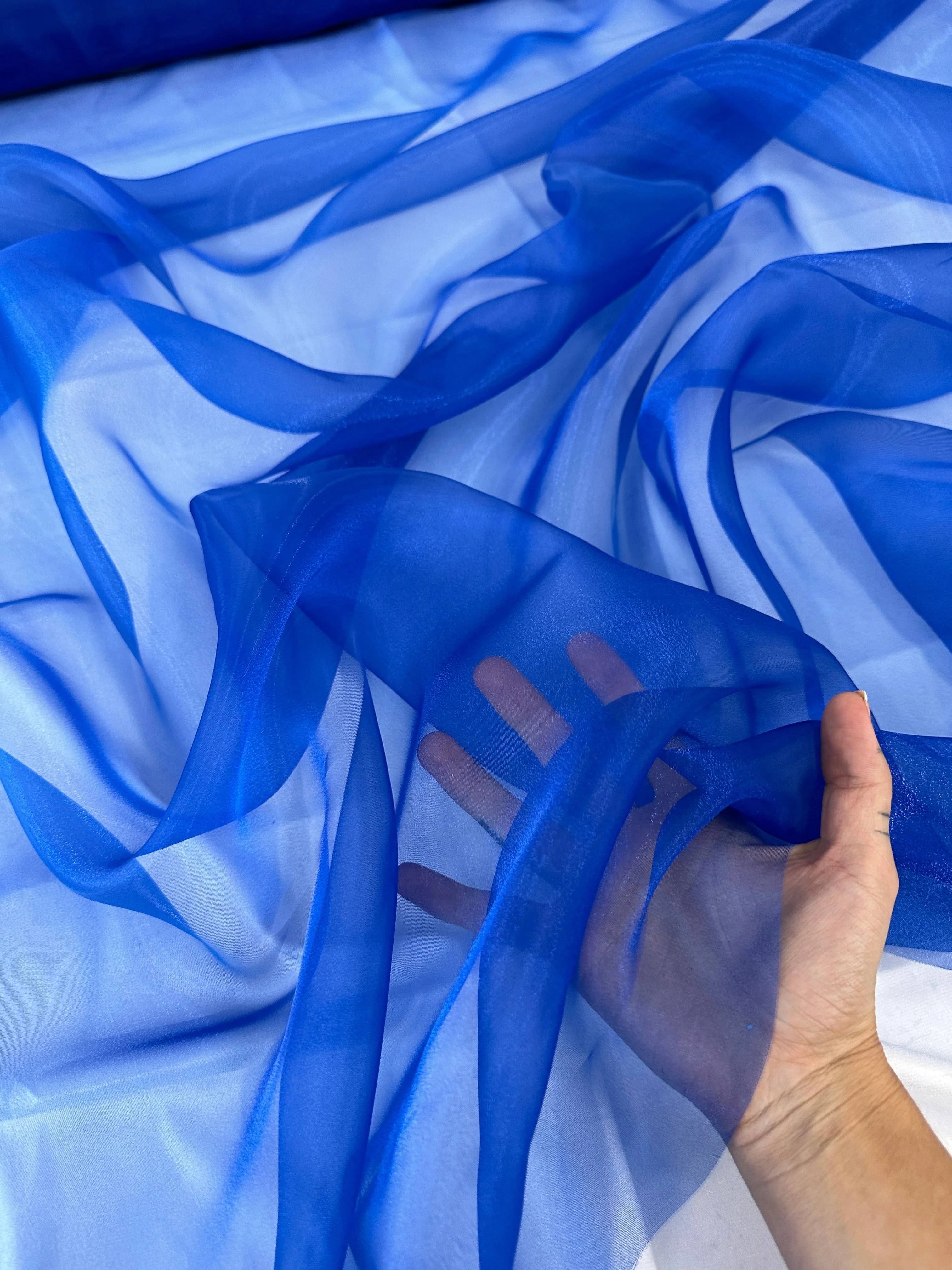 Royal Blue Crystal Organza - Image 7