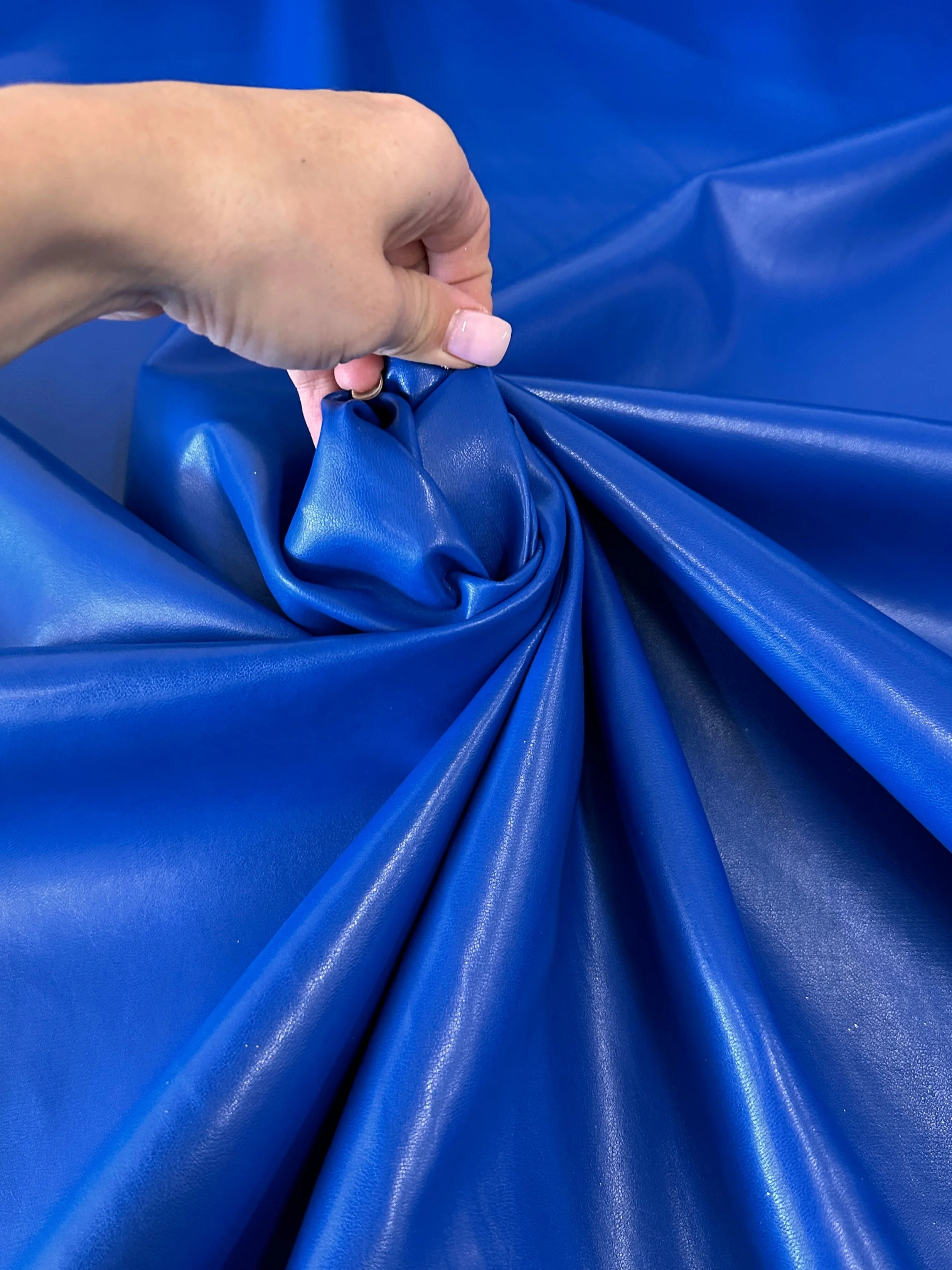 Royal Blue Faux Leather - Image 4