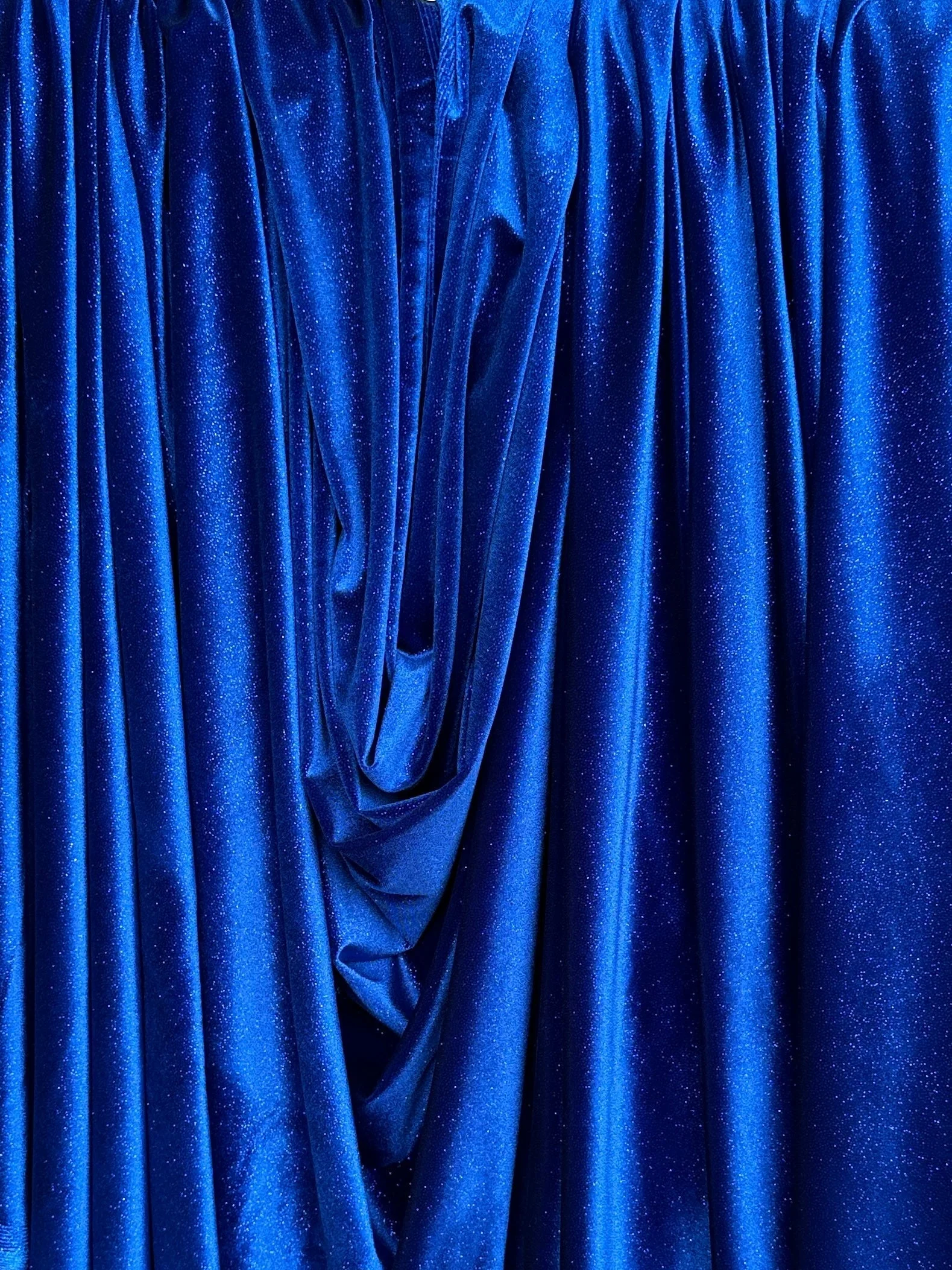 Royal Blue Shimmery Stretch Velvet - Image 3