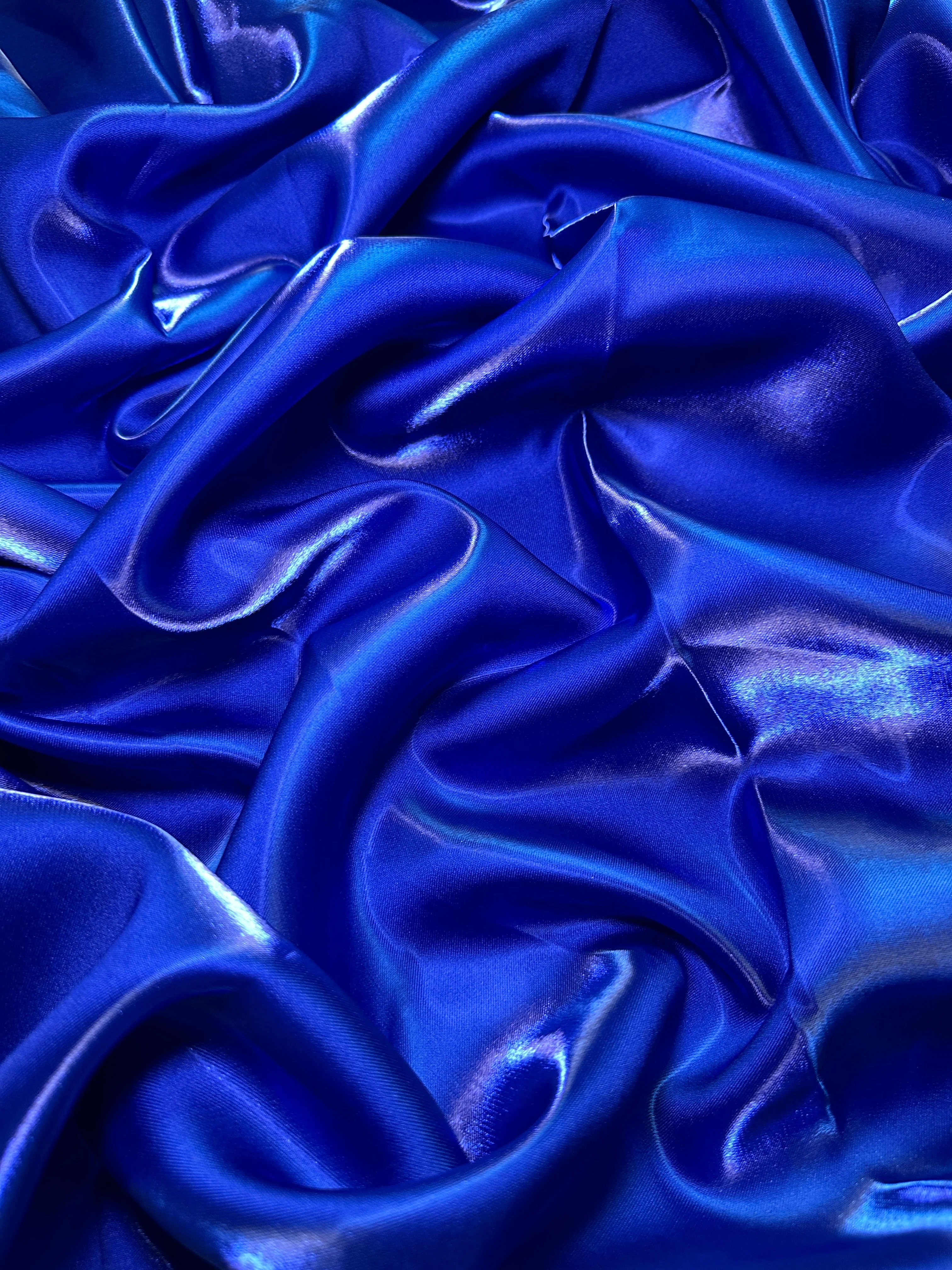 Royal Blue Liquid Bridal Satin