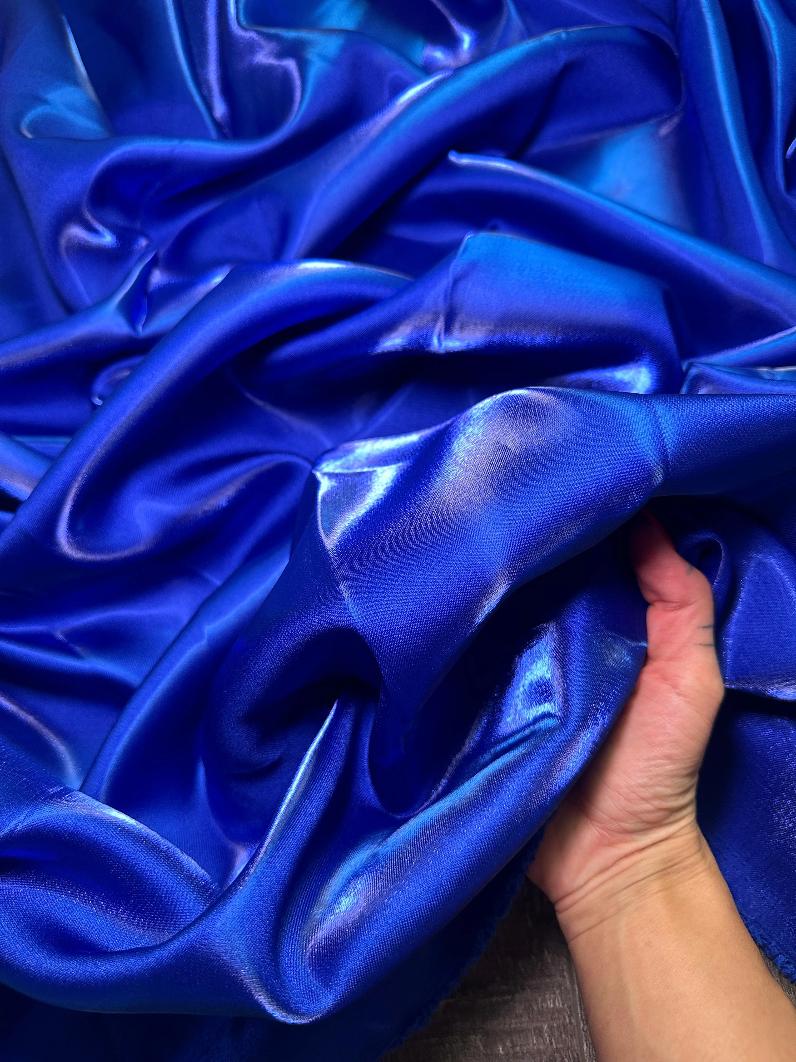 Royal Blue Liquid Bridal Satin - Image 5