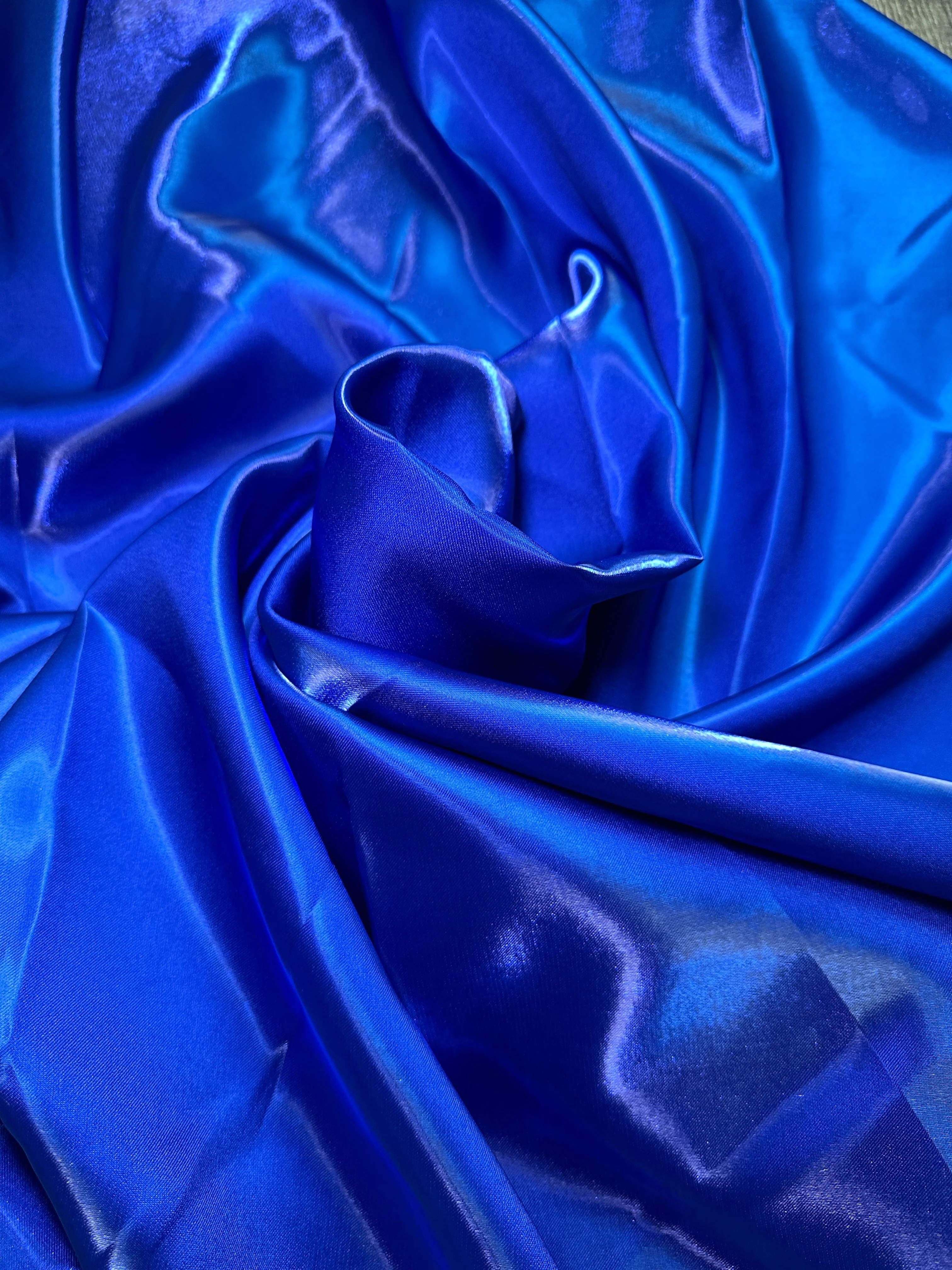 Royal Blue Liquid Bridal Satin - Image 6