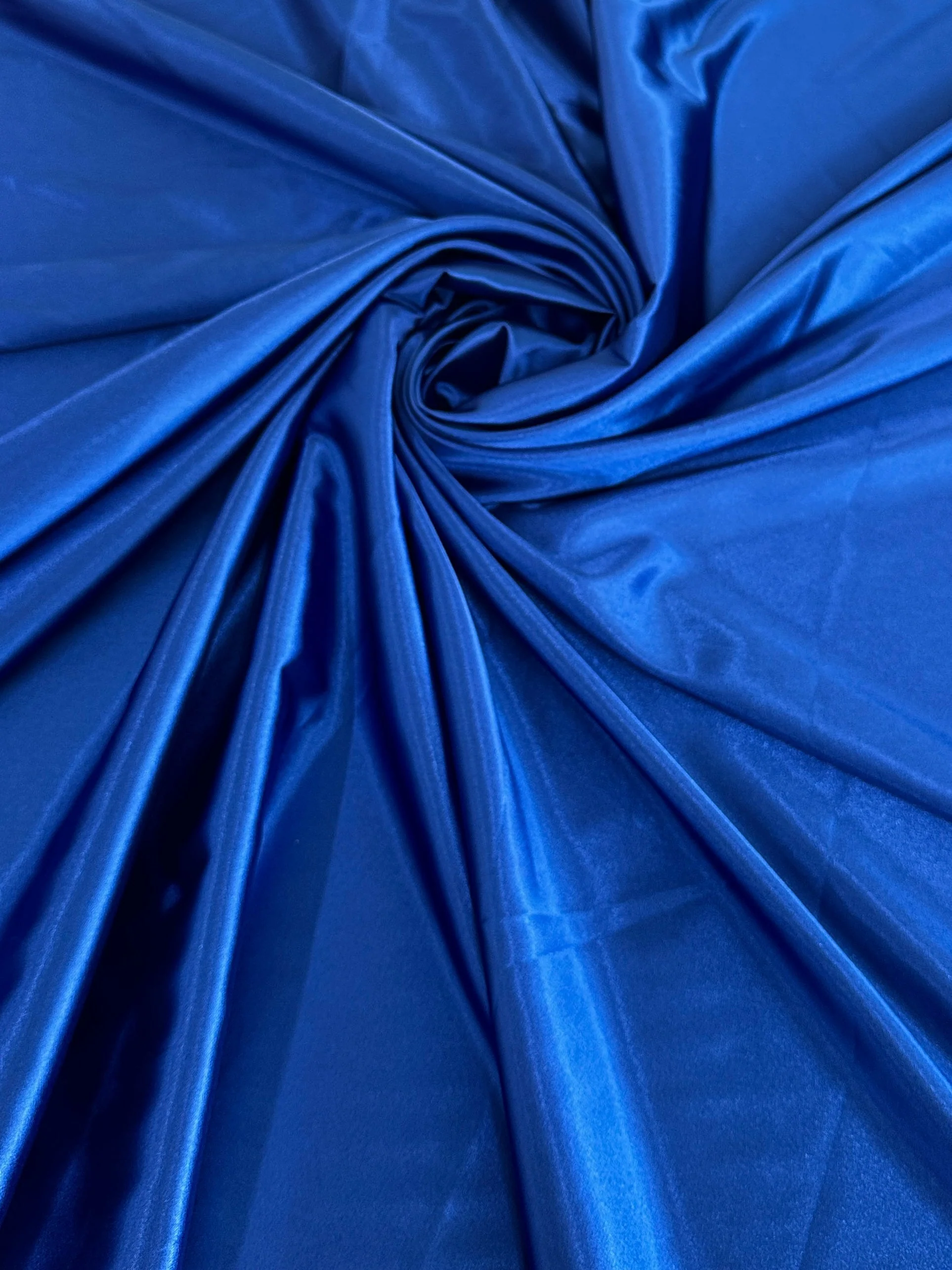 Royal Blue Luxury Silky Stretch Satin - Image 4