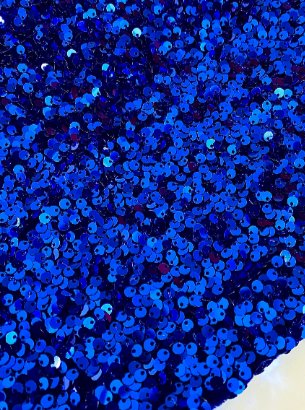 Royal Blue Sequin on Velvet - Image 2