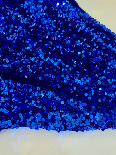 Royal Blue Sequin on Velvet - Image 4