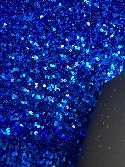 Royal Blue Sequin on Velvet - Image 6