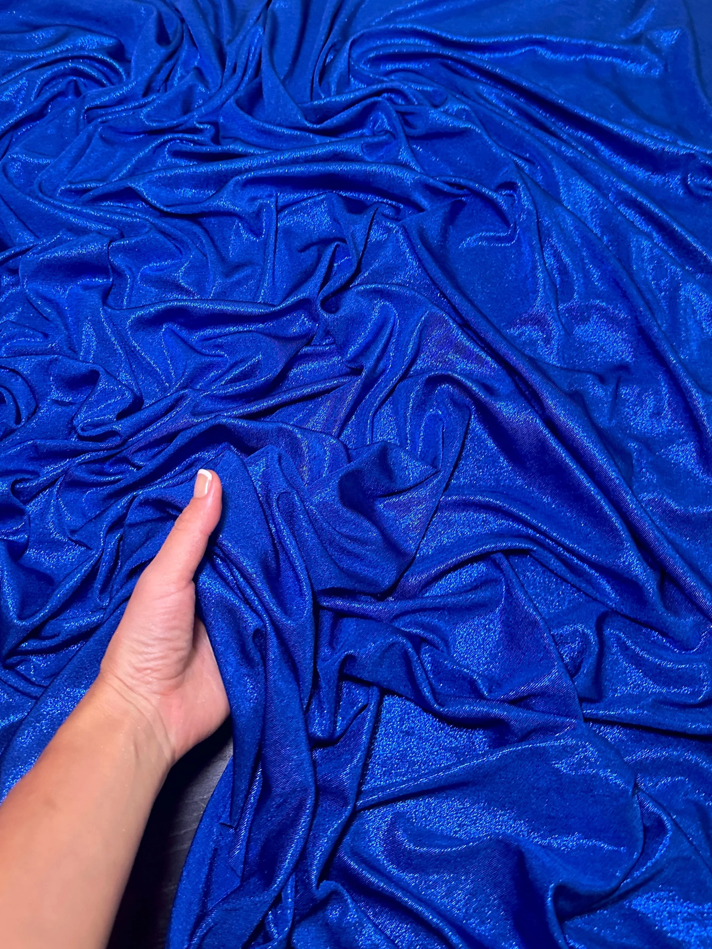 Royal Blue Slinky Foiled Jersey