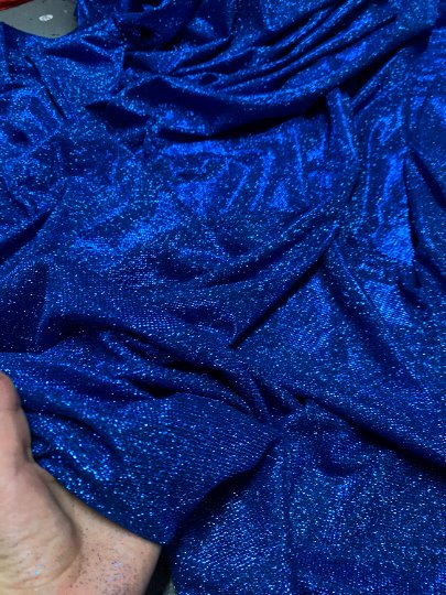 Royal Blue Spandex Lurex - Image 3