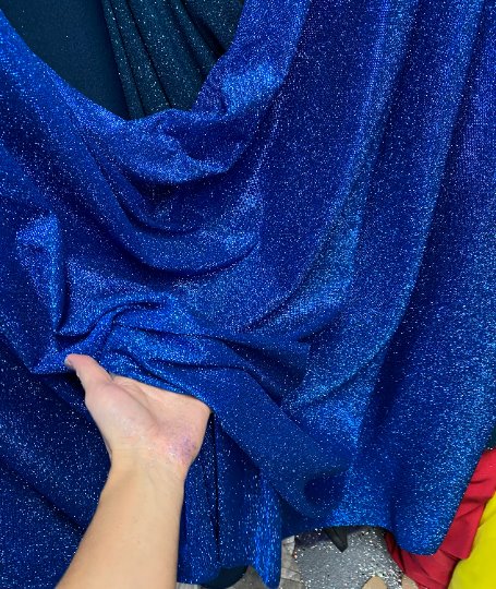 Royal Blue Spandex Lurex - Image 5