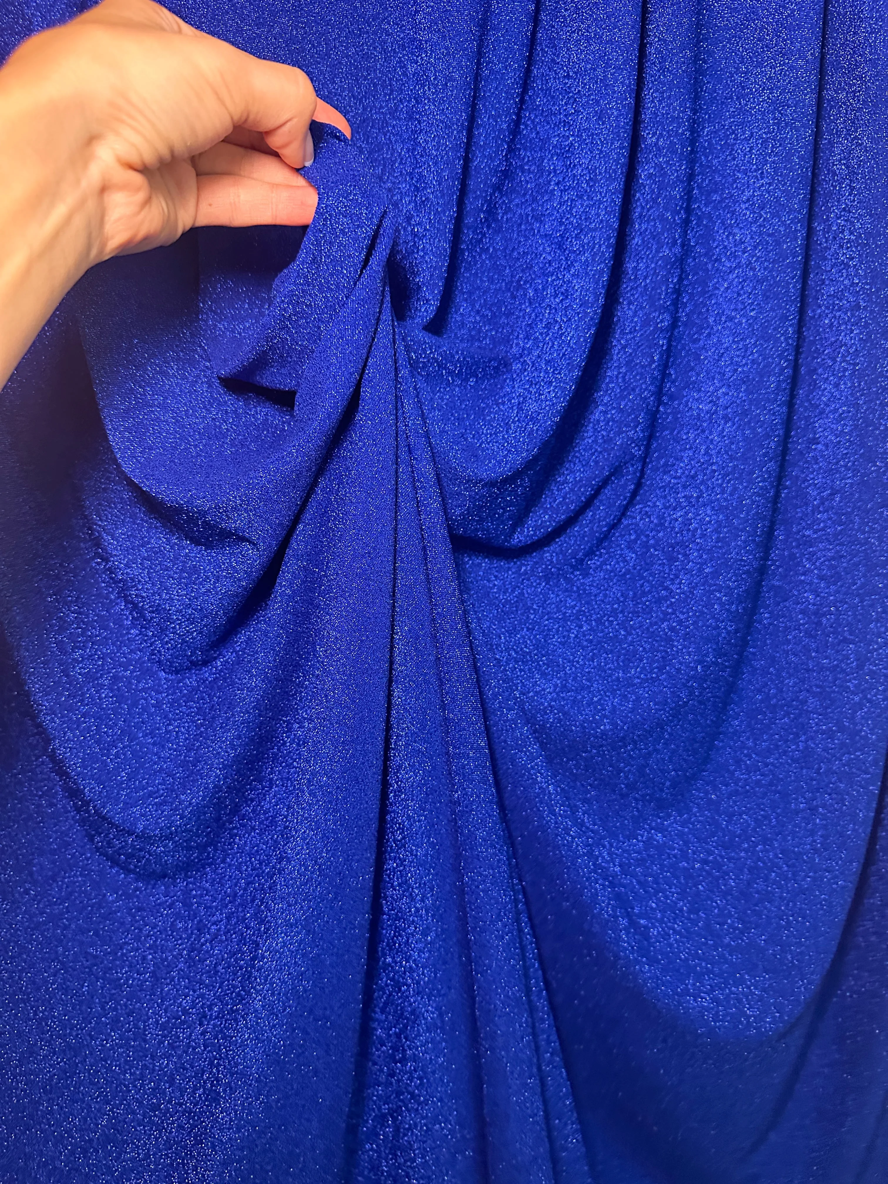 Royal Blue Spandex Lurex Knit - Image 3