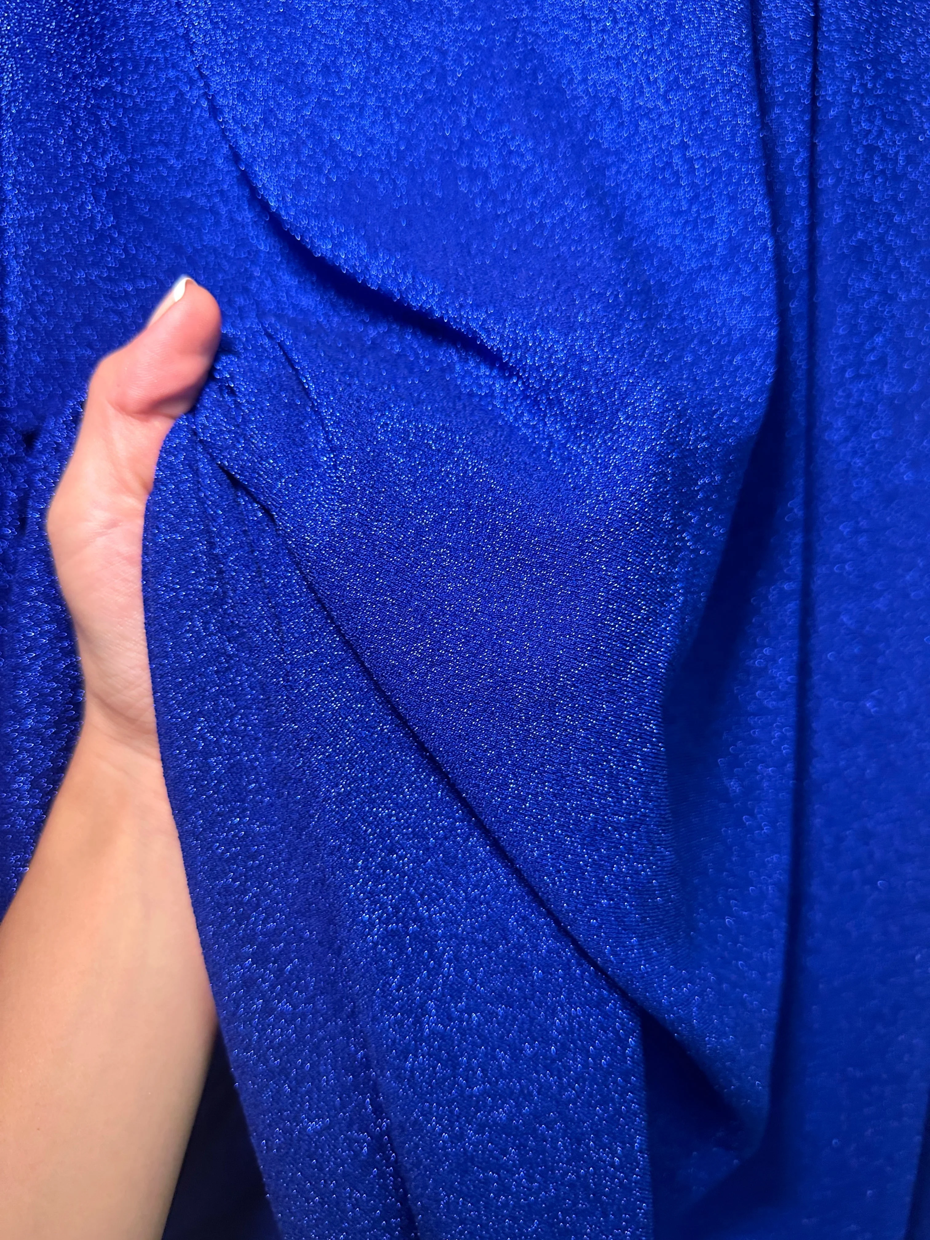 Royal Blue Spandex Lurex Knit - Image 5