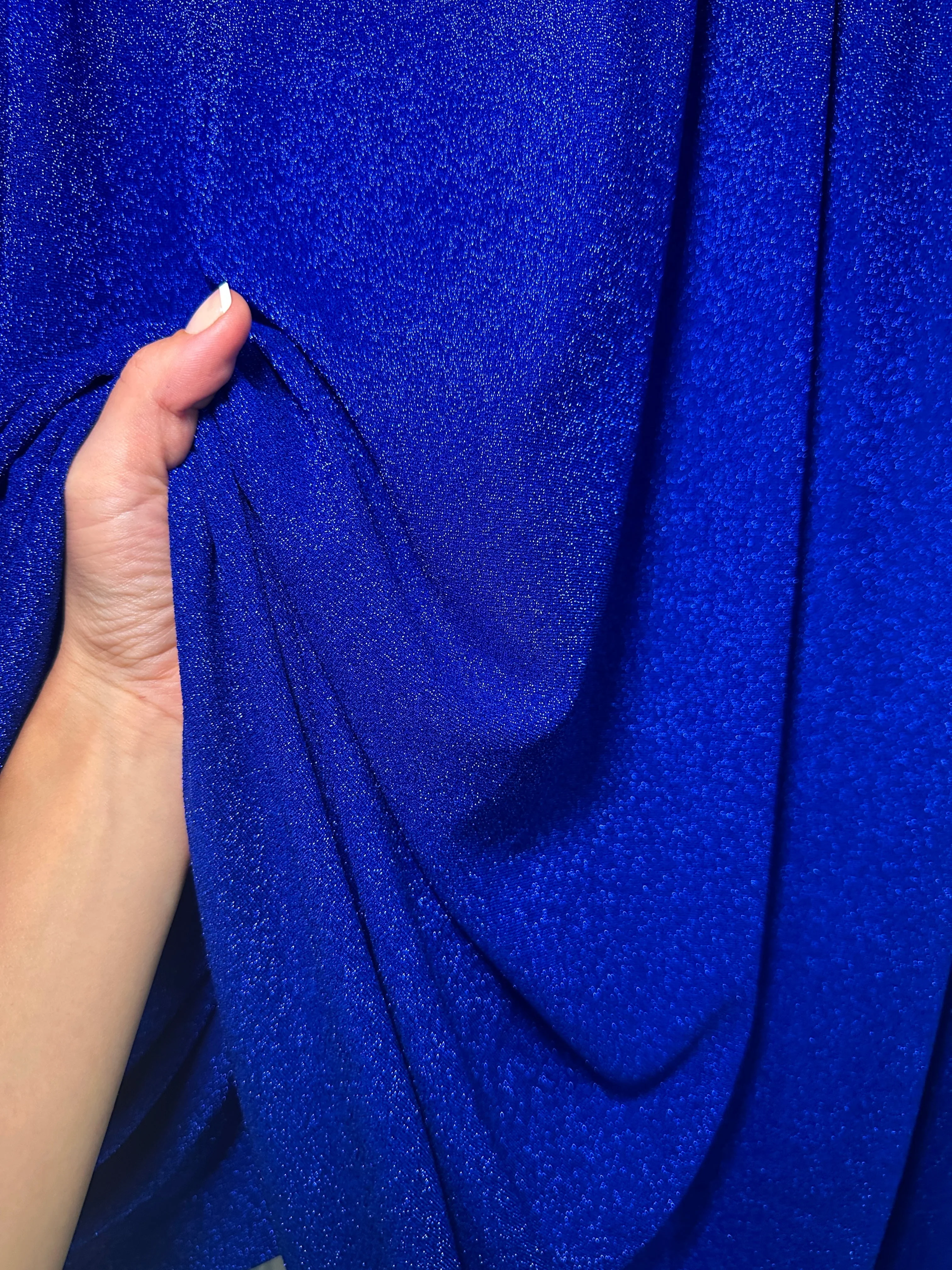 Royal Blue Spandex Lurex Knit - Image 6