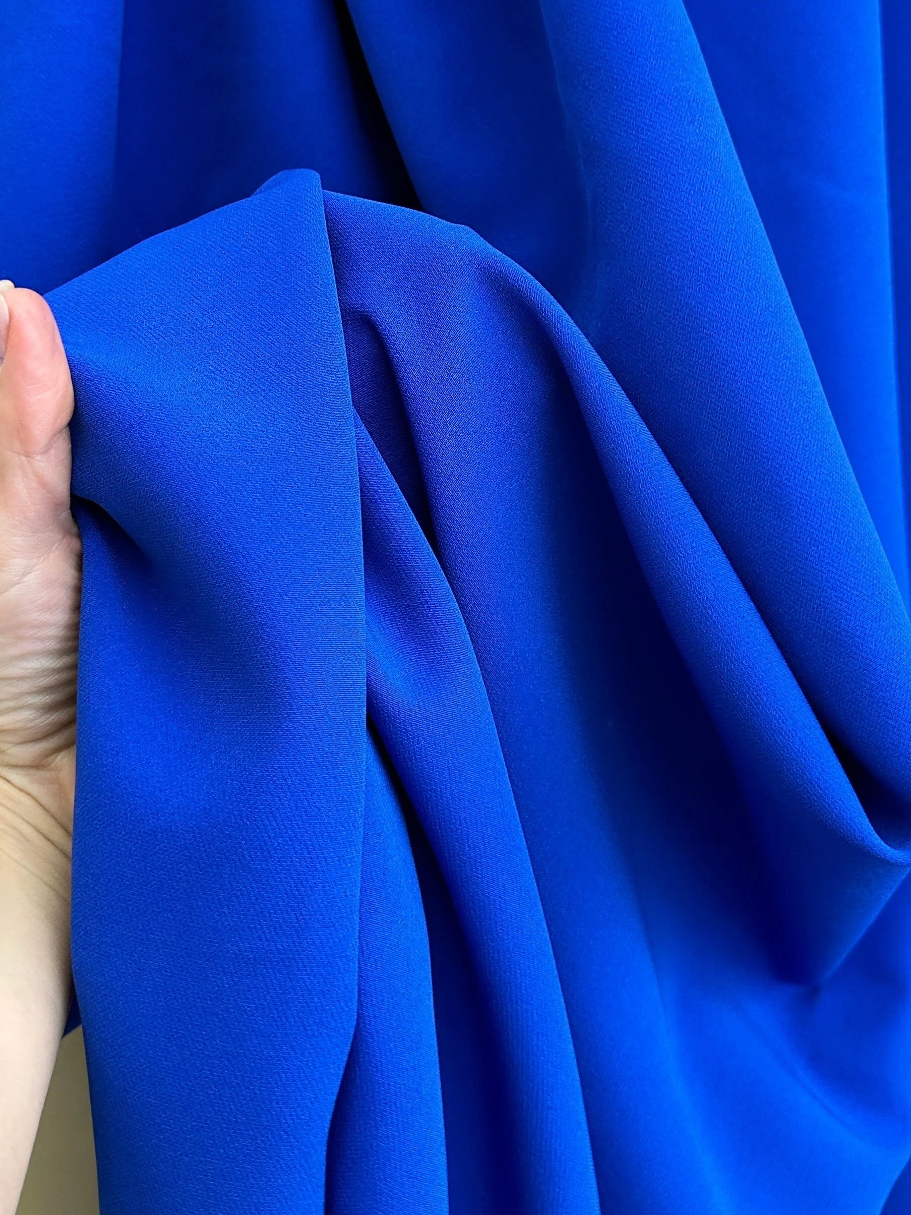 Royal Blue Stretch Crepe - Image 4