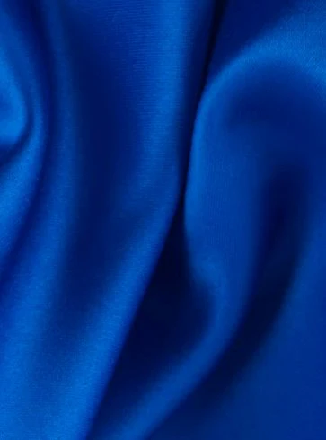 Royal Blue Stretch Crepe Back Satin - Image 2