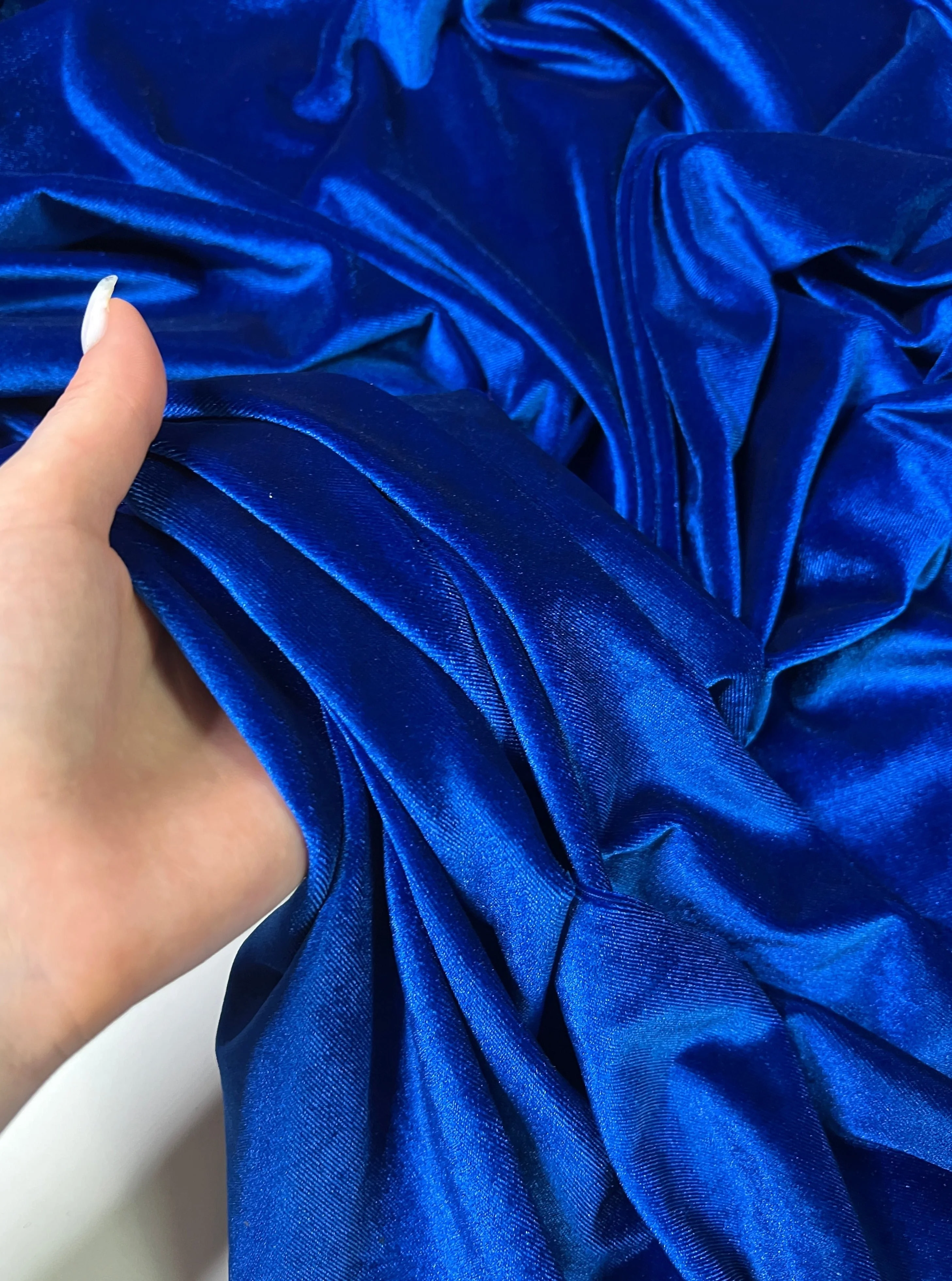 Royal Blue Stretch Velvet - Image 7
