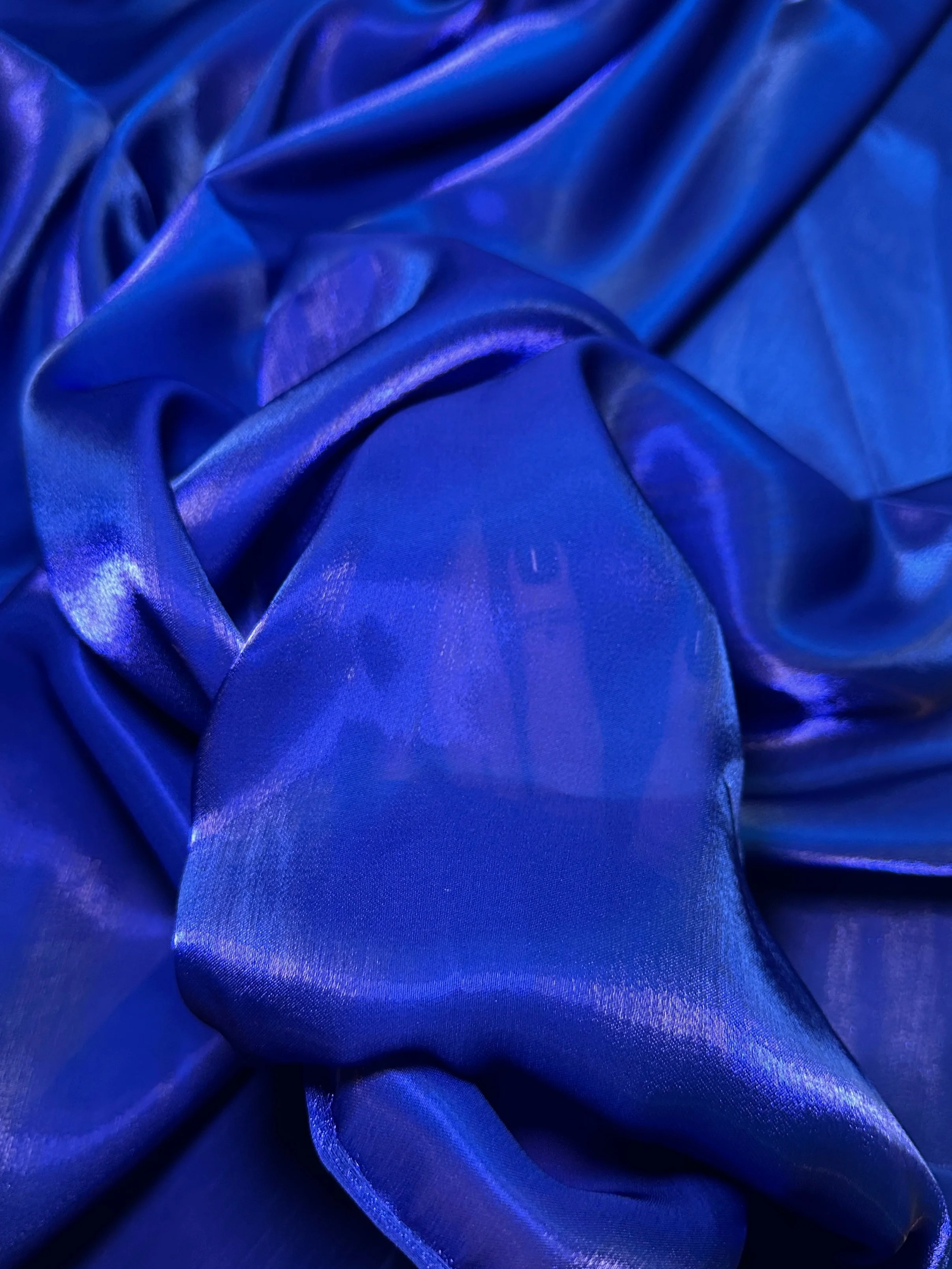 Royal Blue Water Liquid Shimmery Chiffon - Image 3