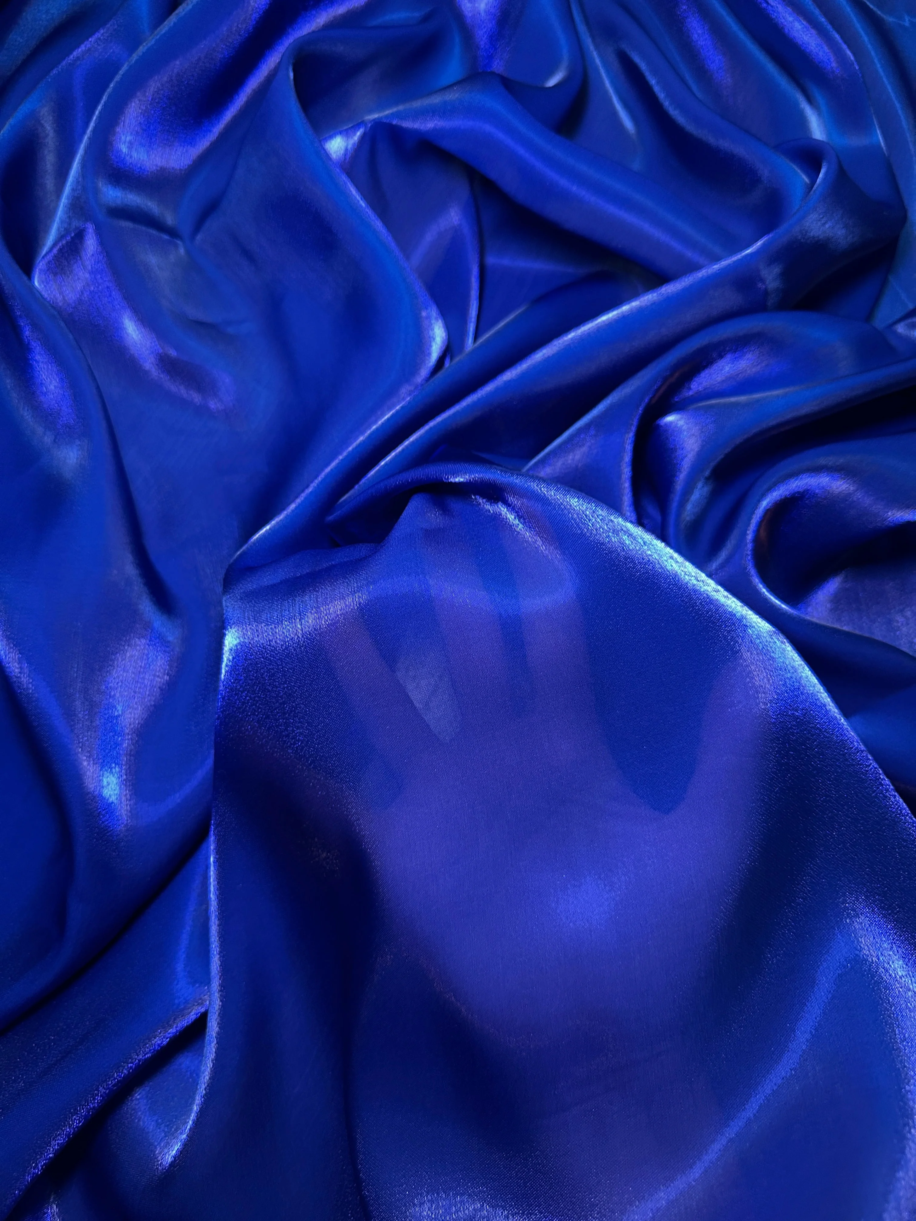 Royal Blue Water Liquid Shimmery Chiffon - Image 6