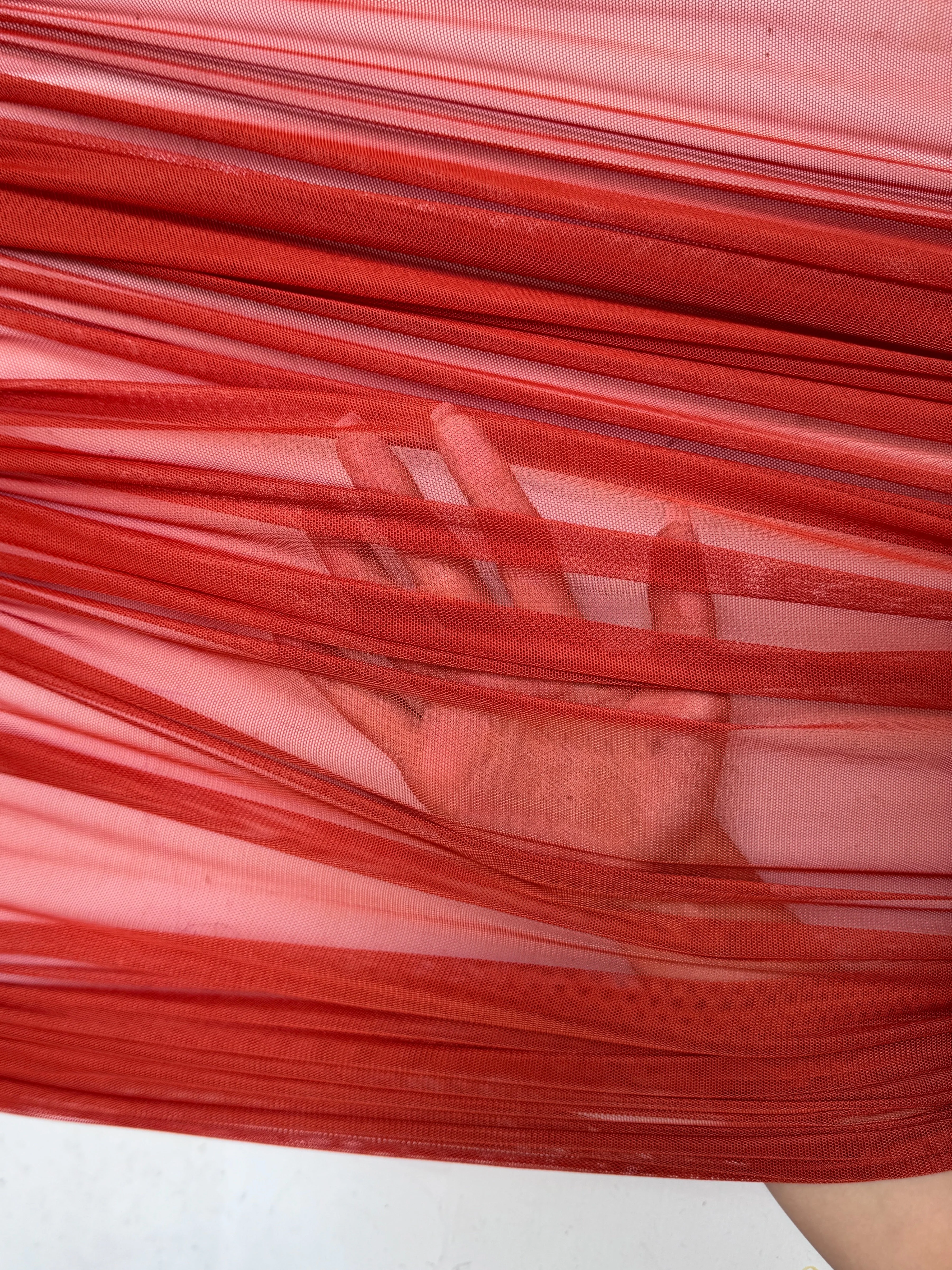 Rust 4 Way Stretch Power Mesh