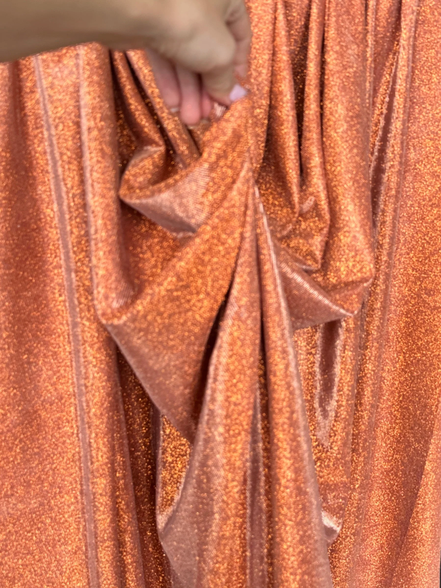Rust Stretch Metallic Lurex - Image 2