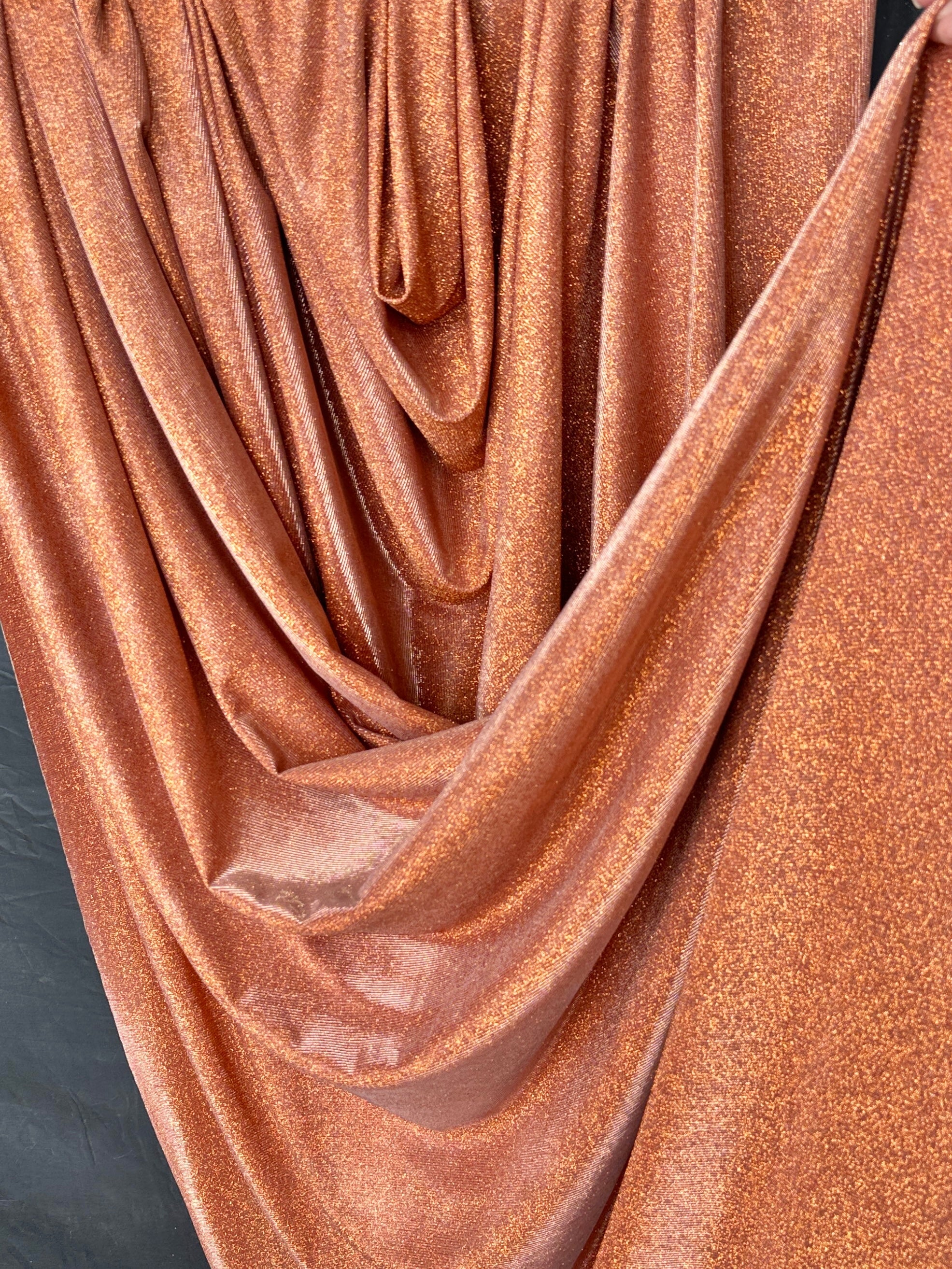 Rust Stretch Metallic Lurex - Image 5