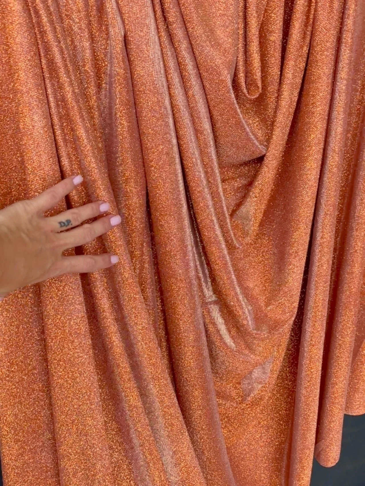 Rust Stretch Metallic Lurex - Image 6