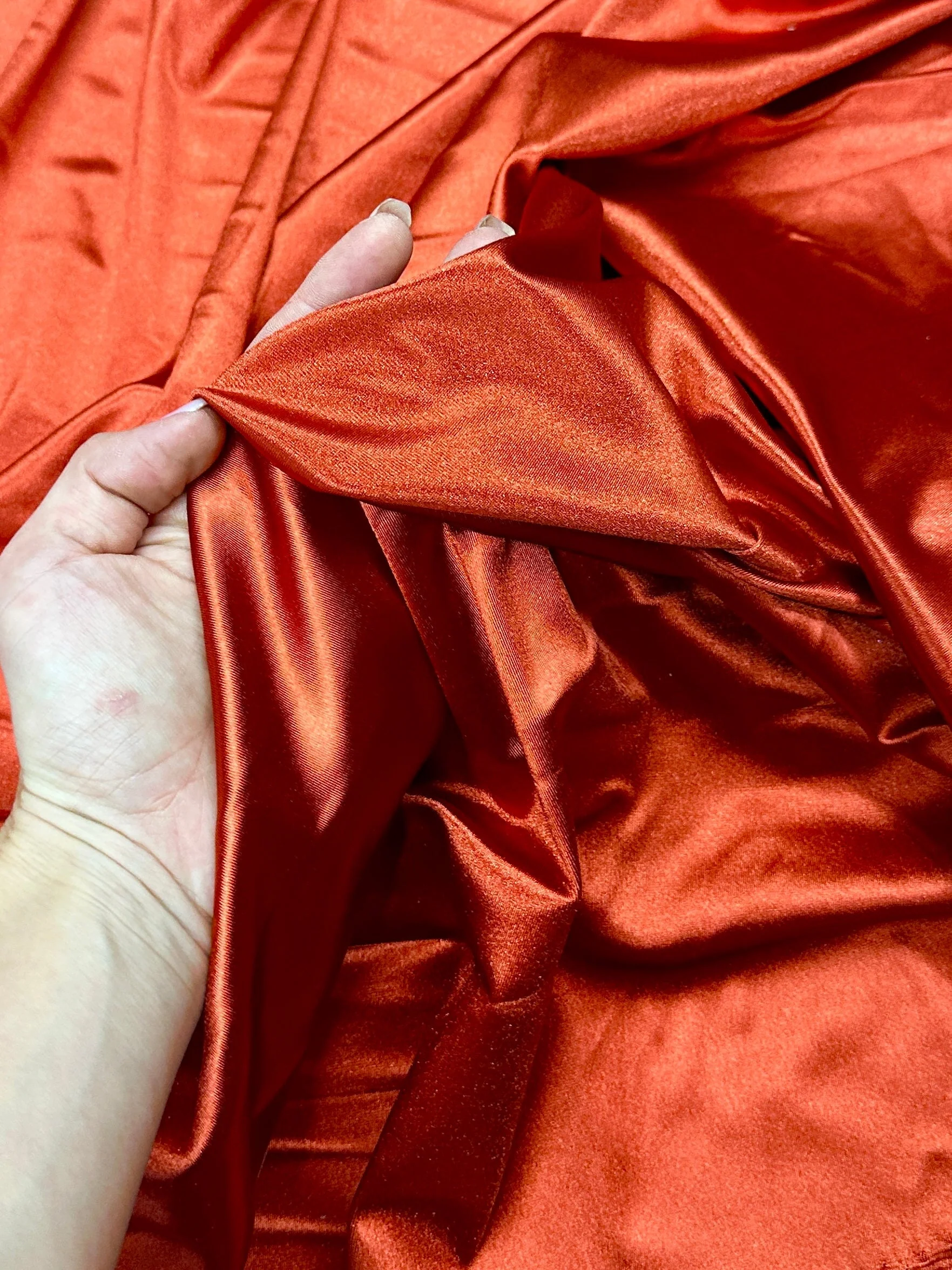 Rust Shiny Nylon Spandex - Image 2