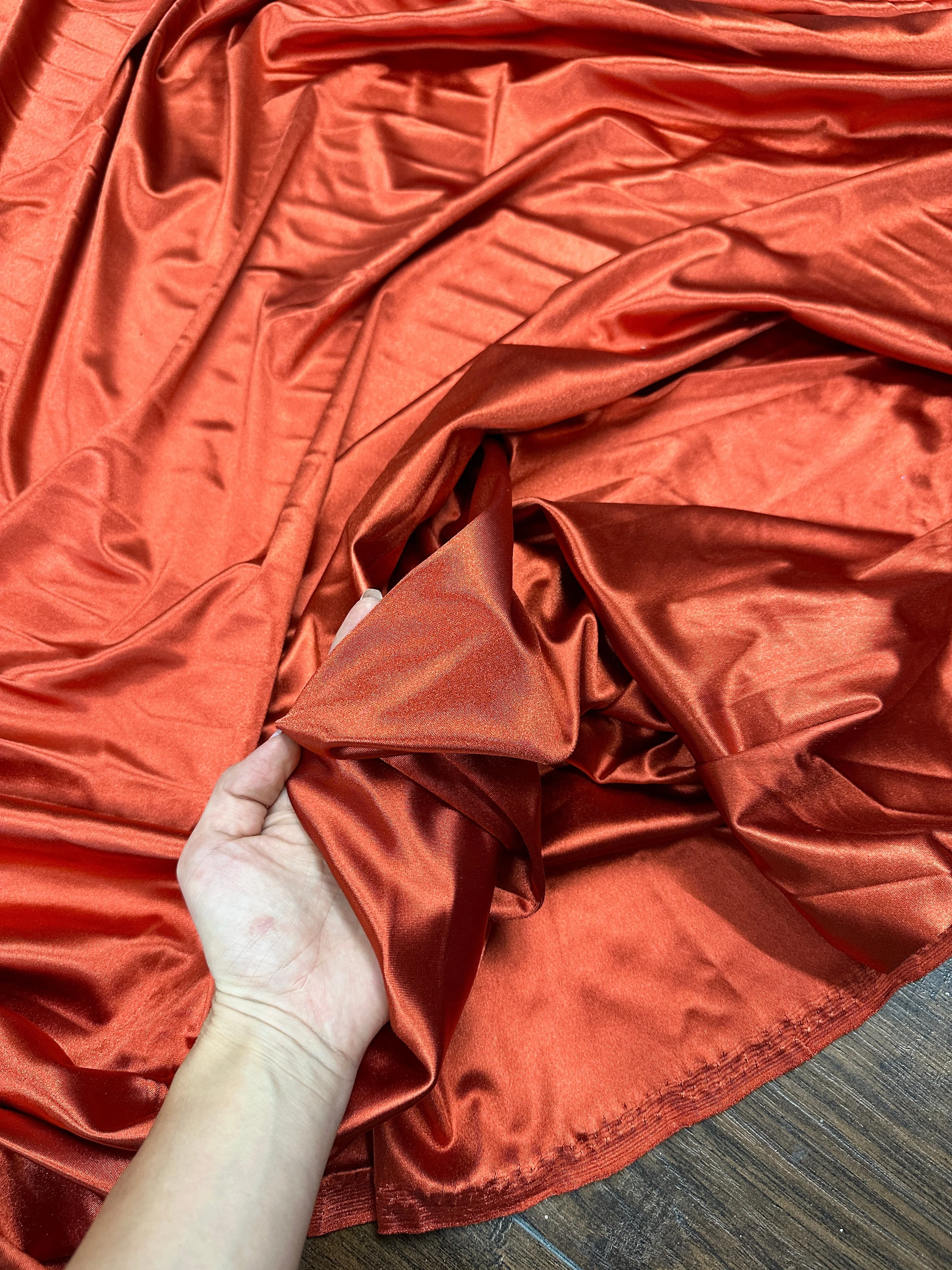 Rust Shiny Nylon Spandex - Image 9