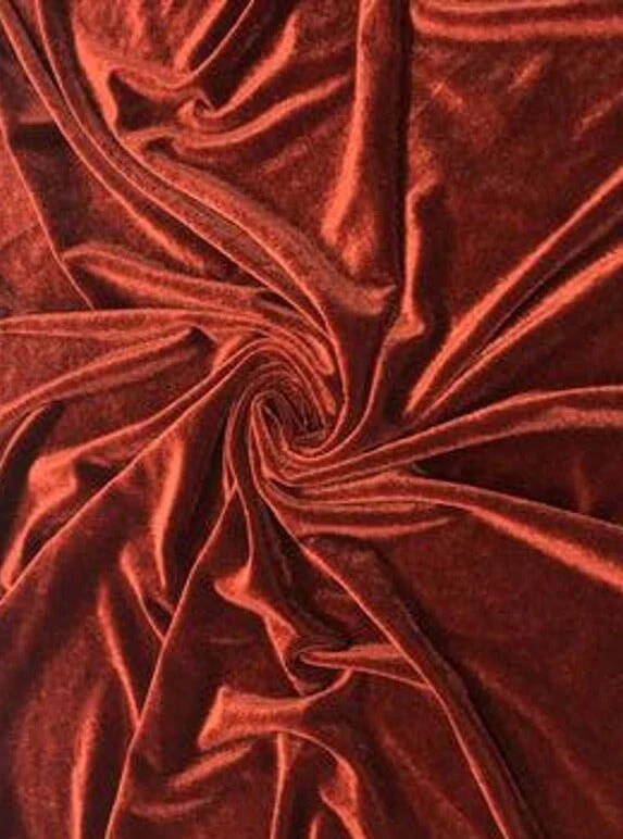 Rust Stretch Velvet - Image 2