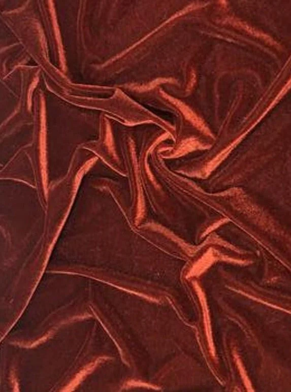 Rust Stretch Velvet - Image 4