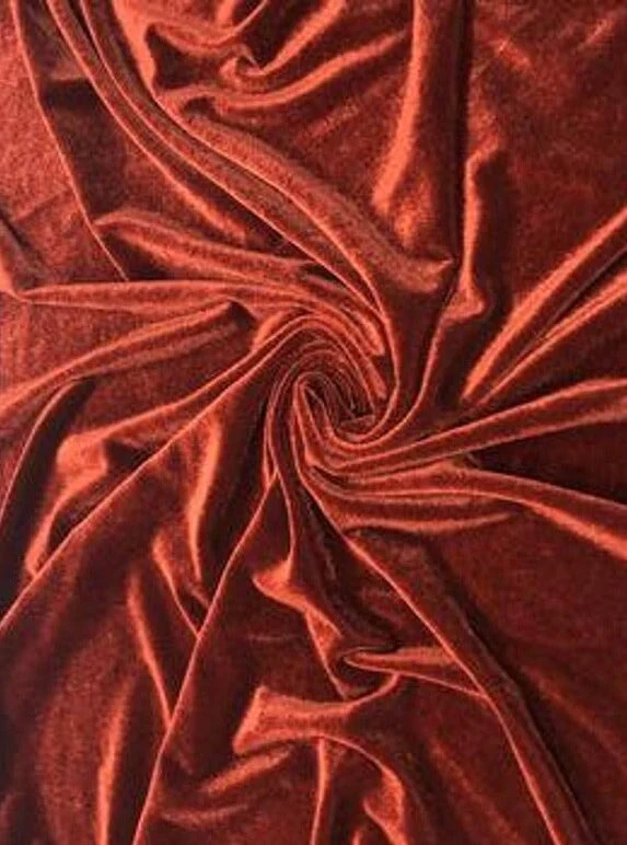 Rust Stretch Velvet - Image 6