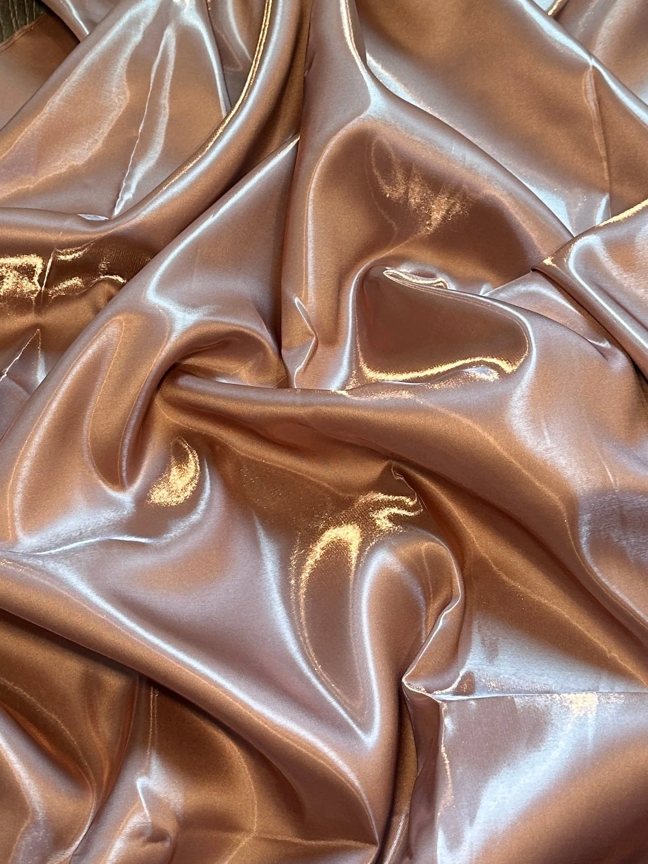 Rusty Rose Liquid Bridal Satin - Image 2