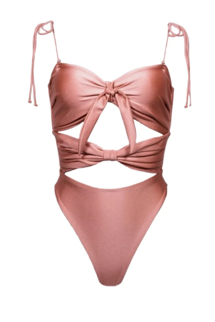Rusty Rose Shiny Nylon Spandex - Image 10